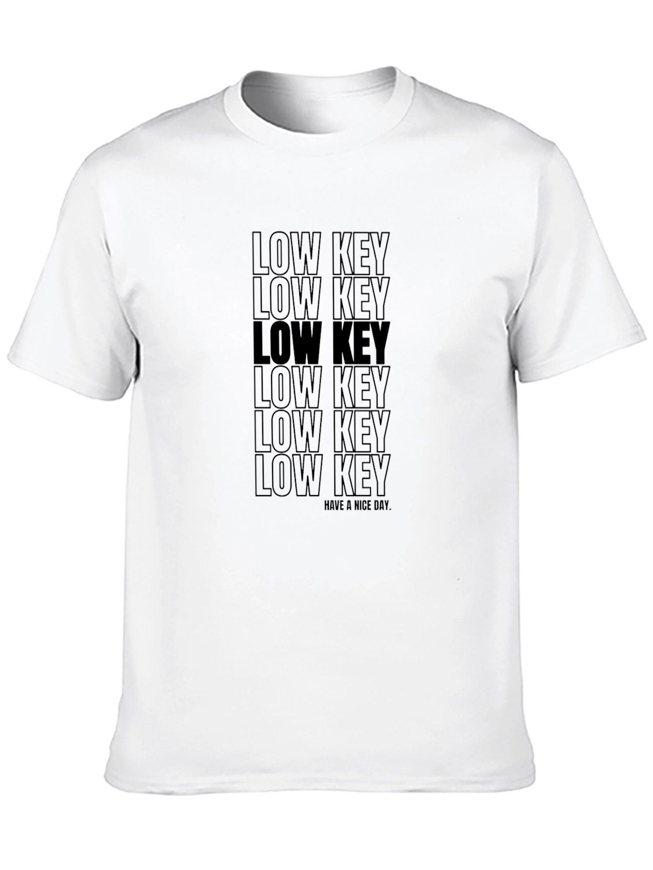 Low Key Graphic Print Mens Black T-Shirt