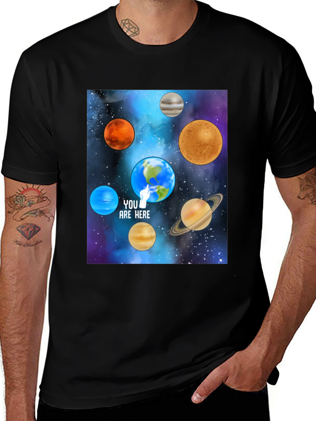 Planets T-Shirt - You Are Here Space Tee