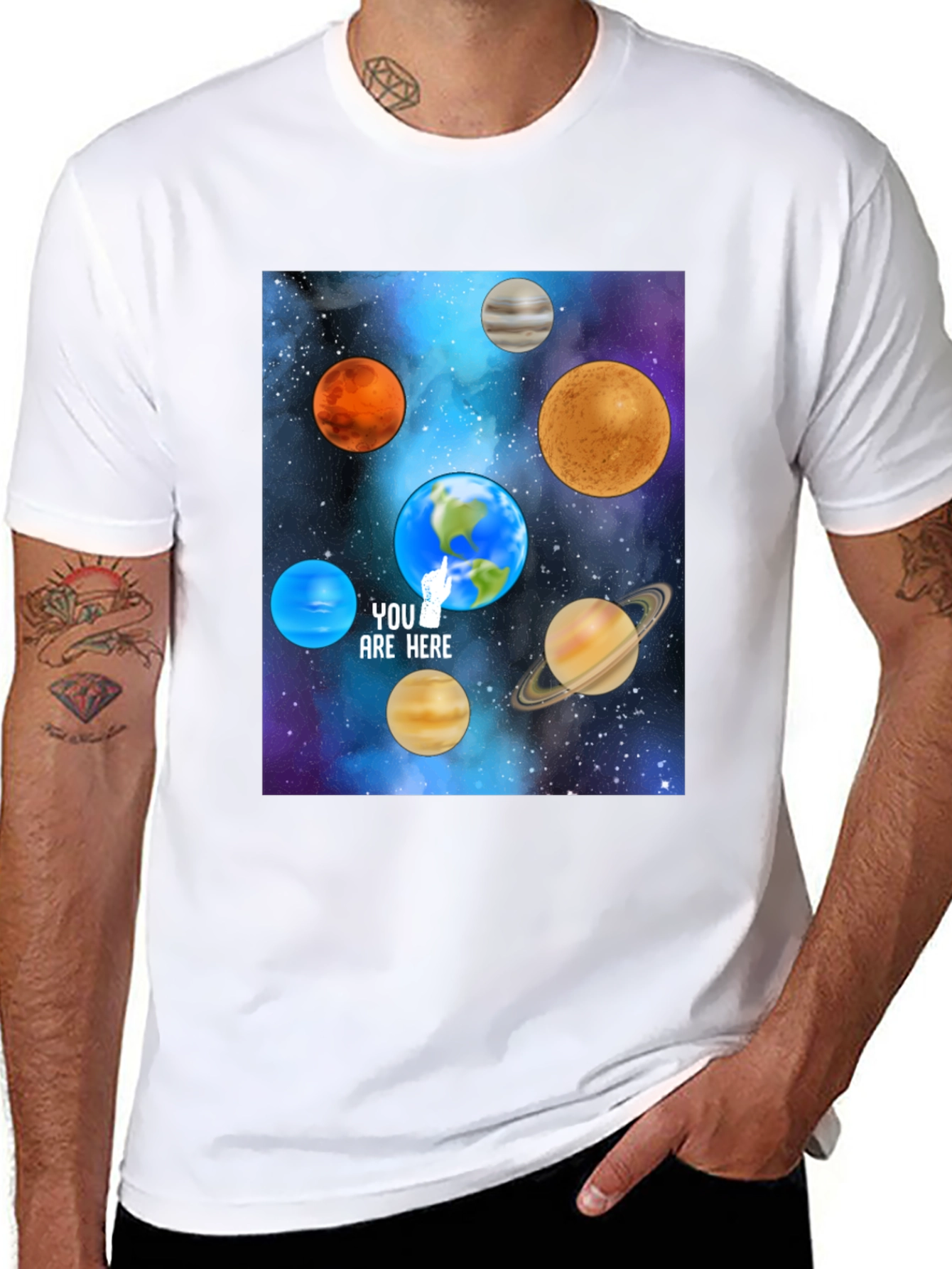 Planets T-Shirt - You Are Here Space Tee