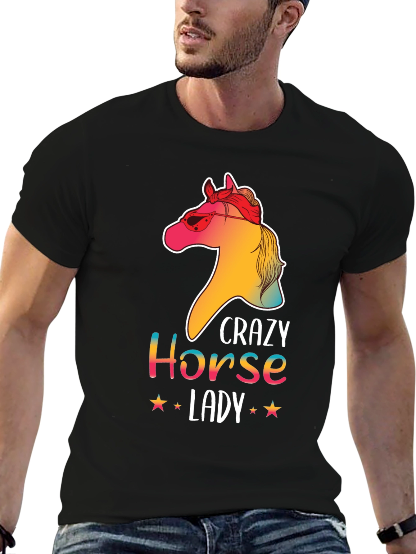 Crazy Horse Lady Graphic T-Shirt - Unisex Tee