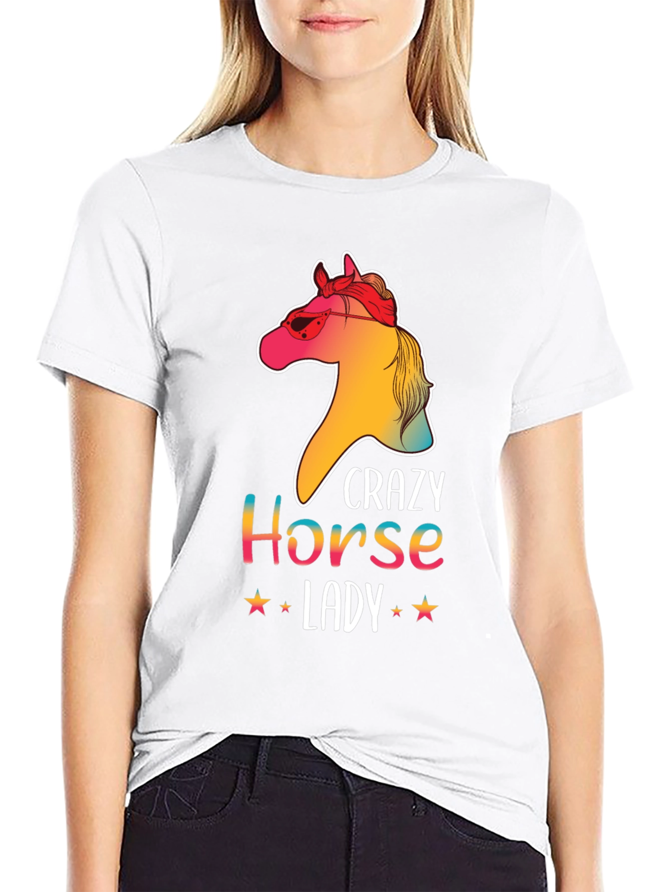 Crazy Horse Lady Graphic T-Shirt - Unisex Tee