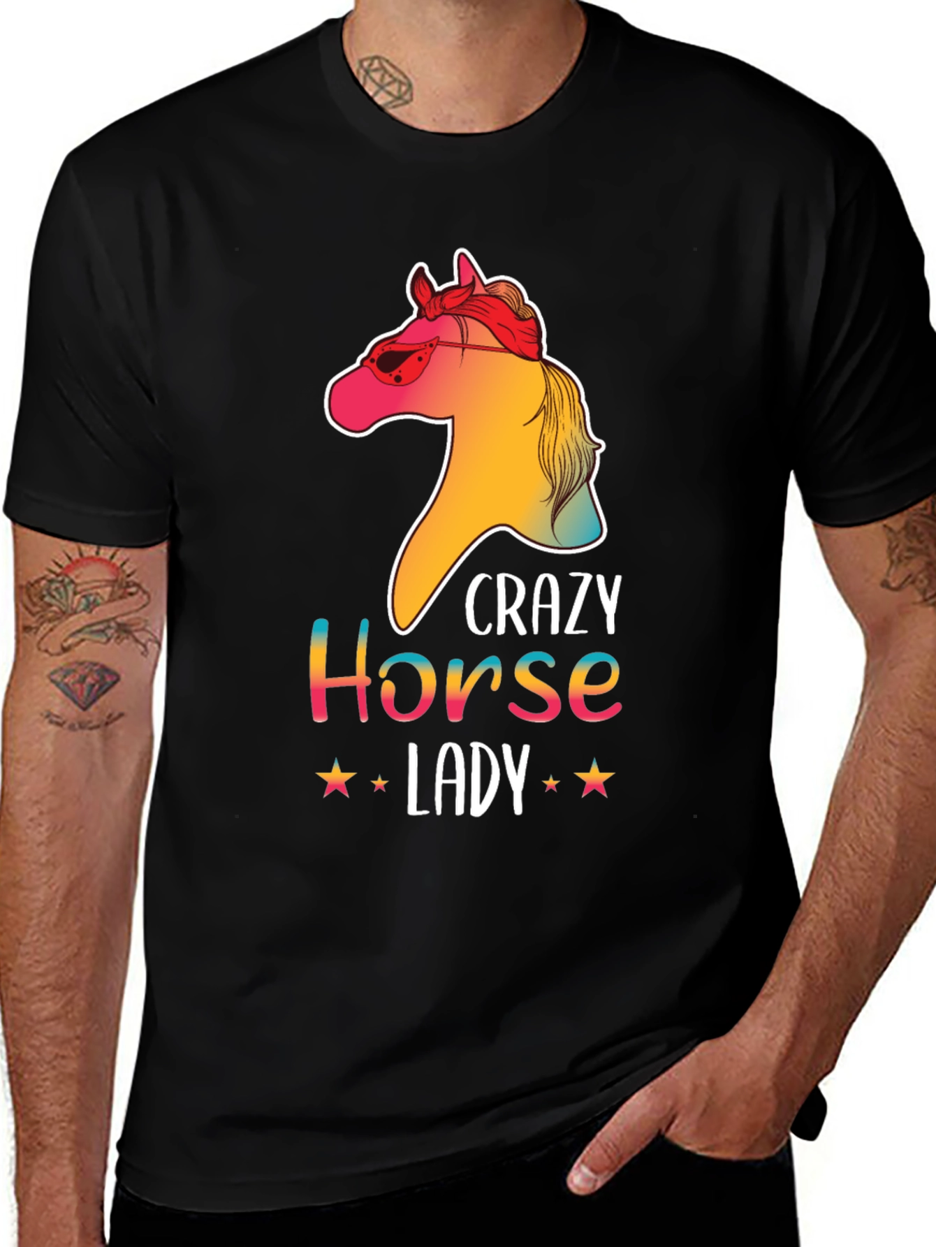 Crazy Horse Lady Graphic T-Shirt - Unisex Tee