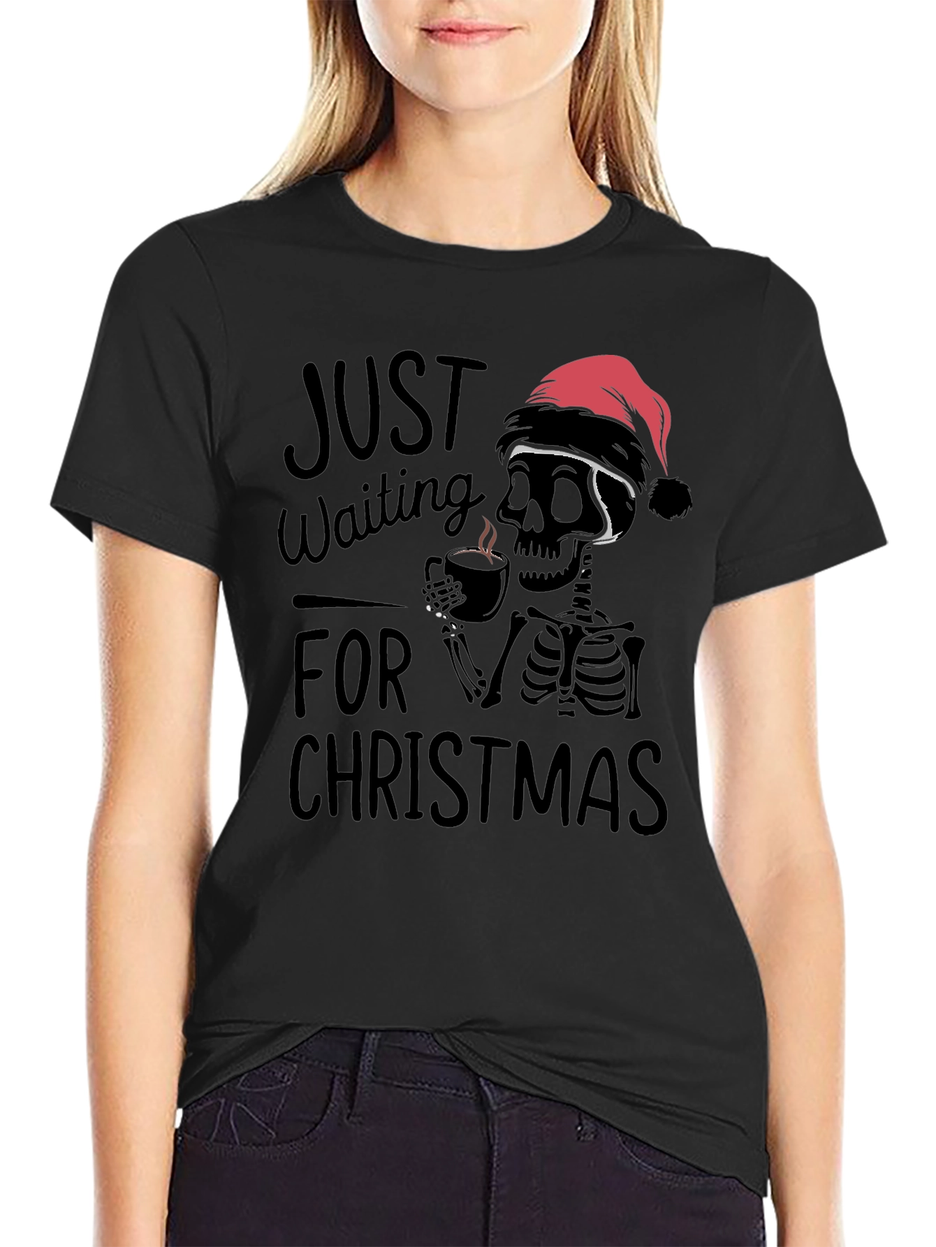 Waiting for Christmas Skeleton T-Shirt