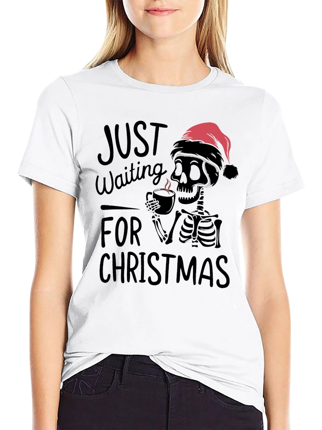 Waiting for Christmas Skeleton T-Shirt