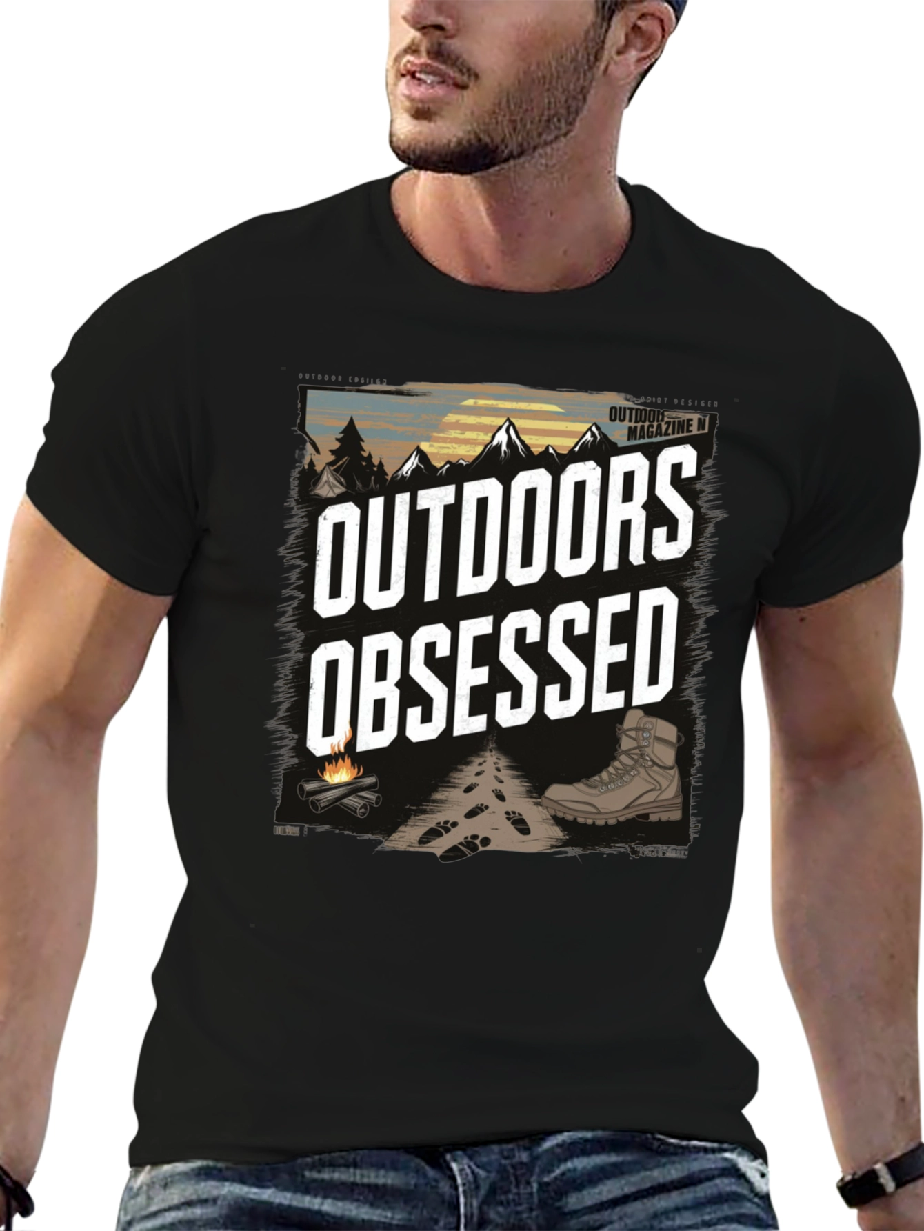Outdoors Obsessed Graphic T-Shirt