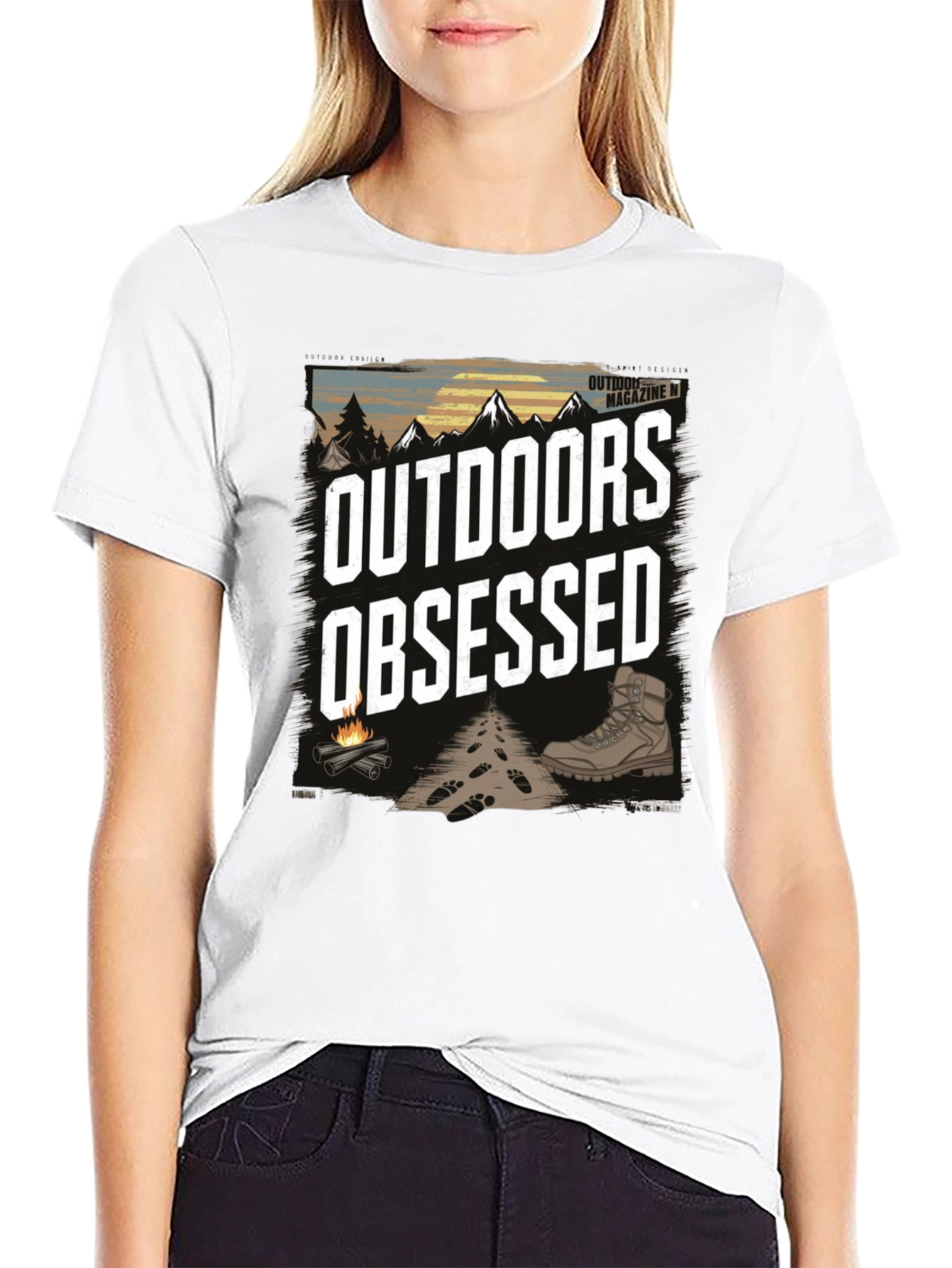 Outdoors Obsessed Graphic T-Shirt