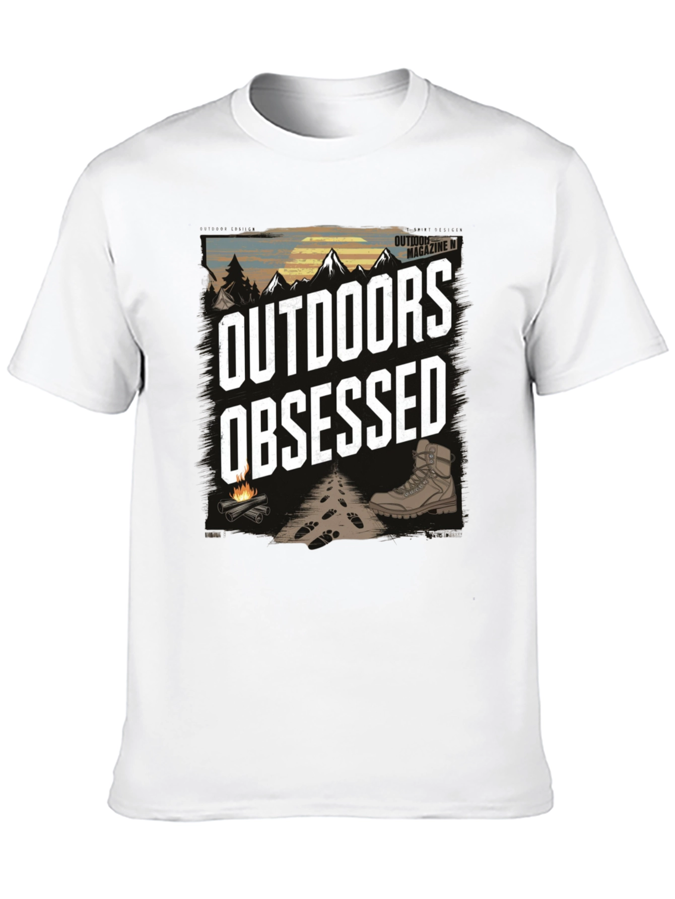 Outdoors Obsessed Graphic T-Shirt