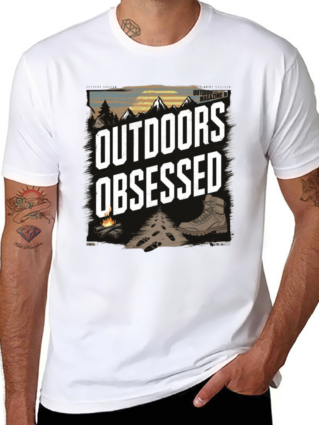 Outdoors Obsessed Graphic T-Shirt