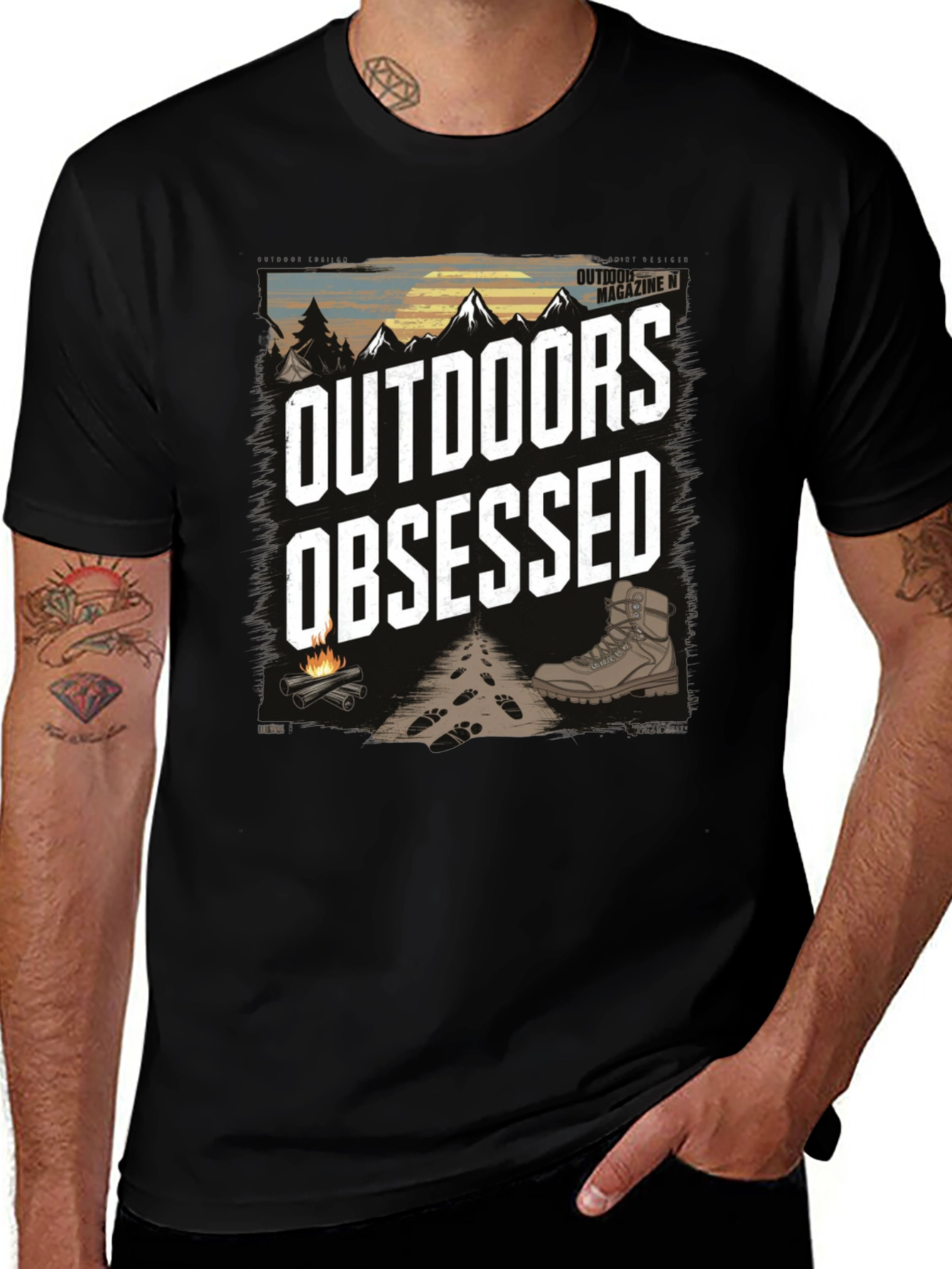 Outdoors Obsessed Graphic T-Shirt