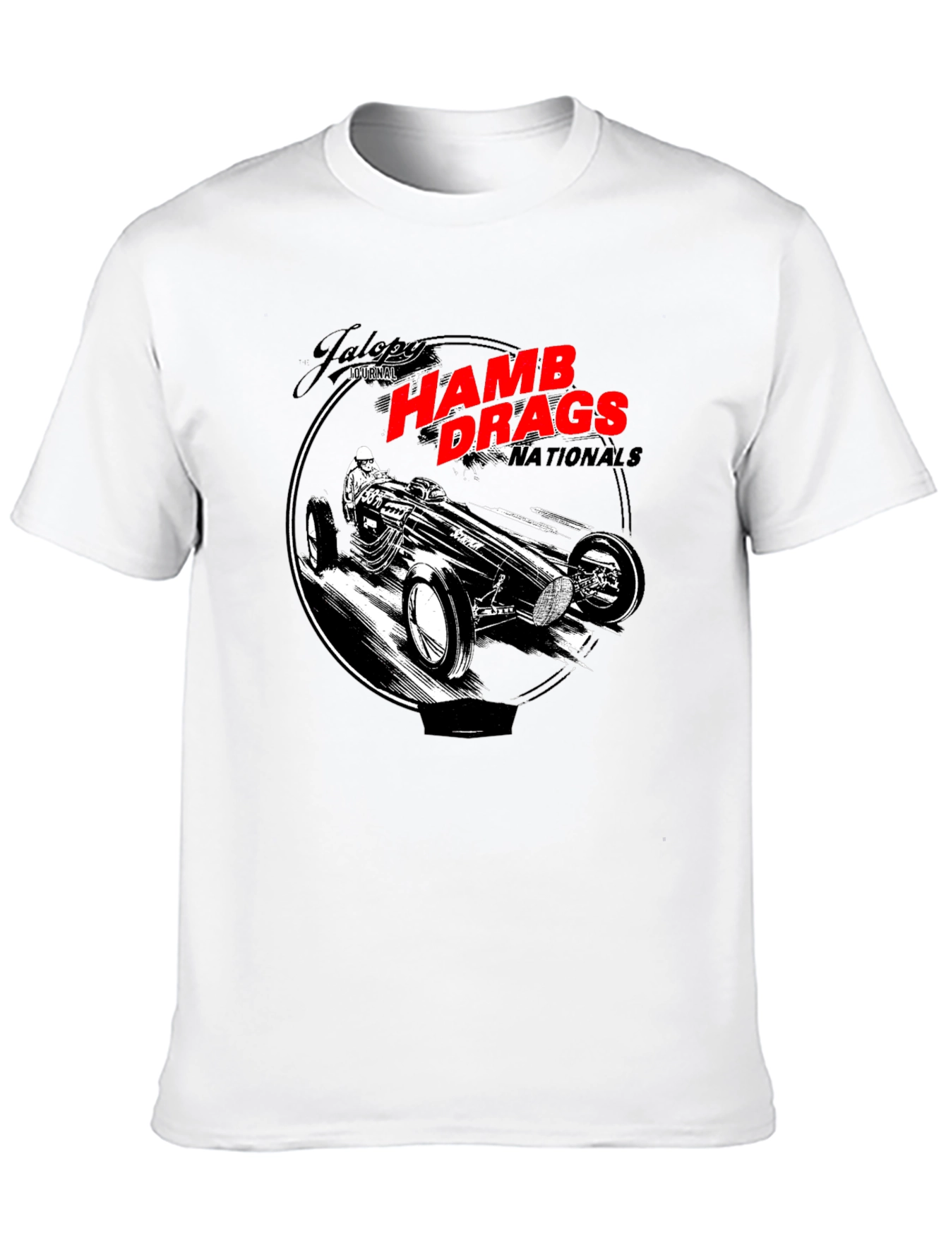 HAMB Drags Nationals Black T-Shirt Car Design