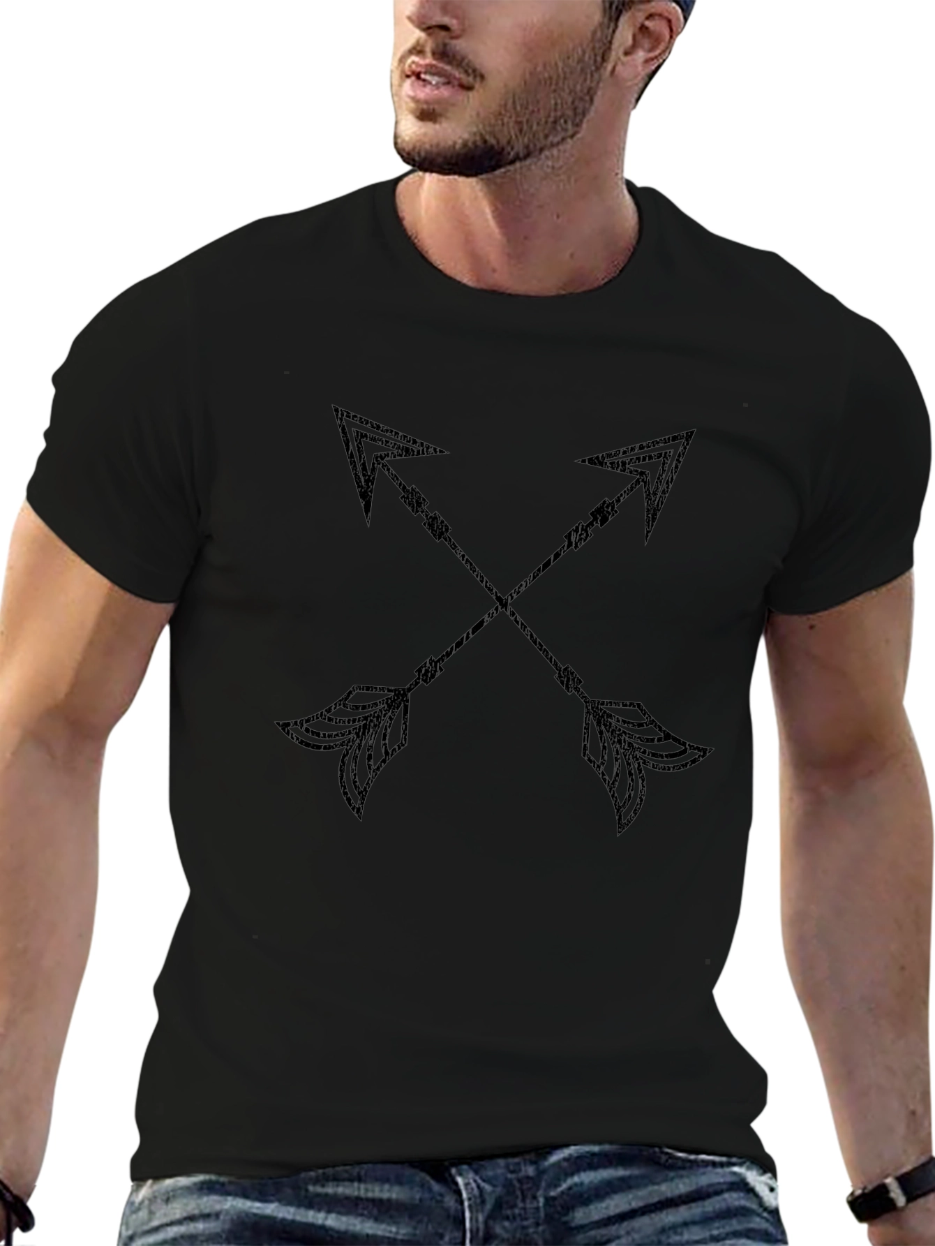 Black Arrow Graphic Tee - Stylish & Trendy
