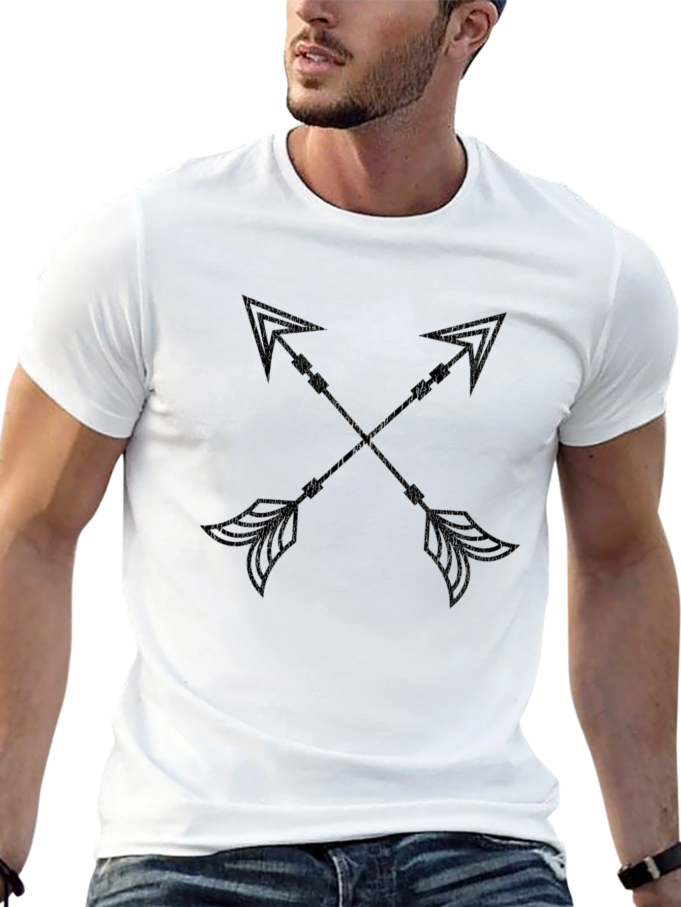 Black Arrow Graphic Tee - Stylish & Trendy