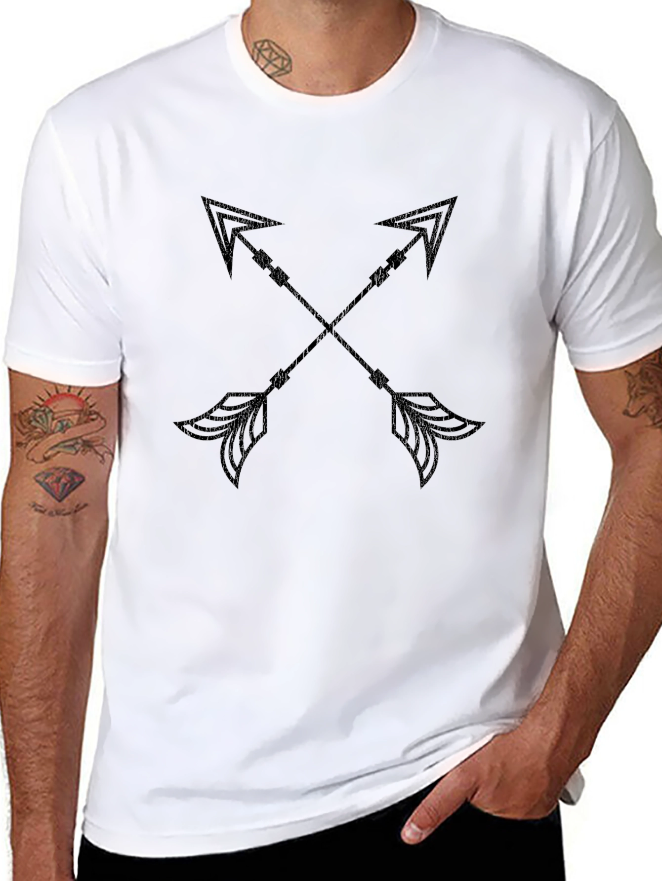 Black Arrow Graphic Tee - Stylish & Trendy