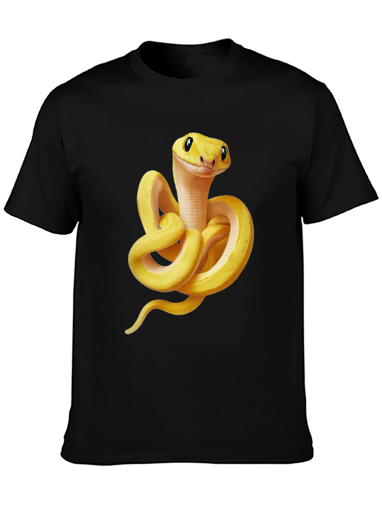 Cool Snake Graphic T-Shirt - Black Cotton Tee