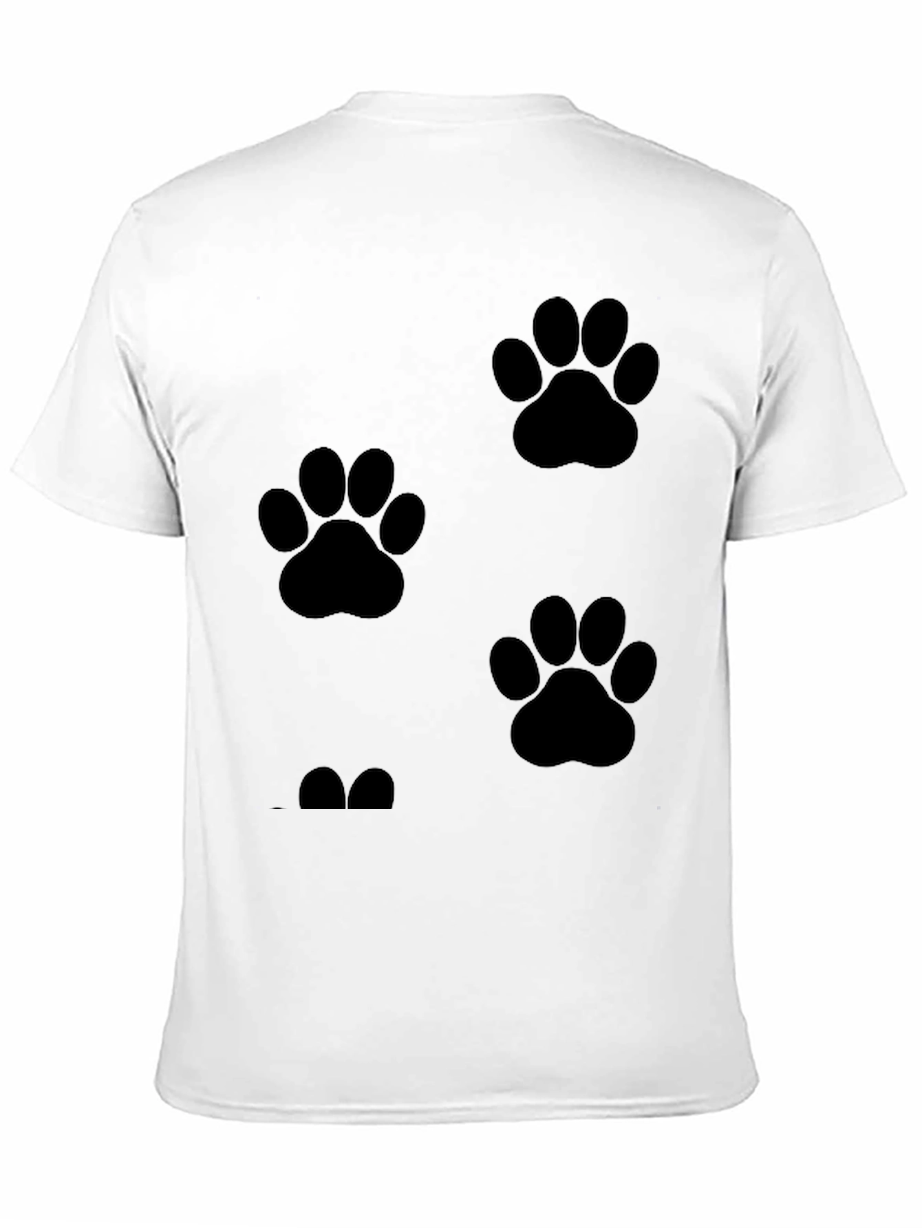 Mens Black Paw Print T-Shirt