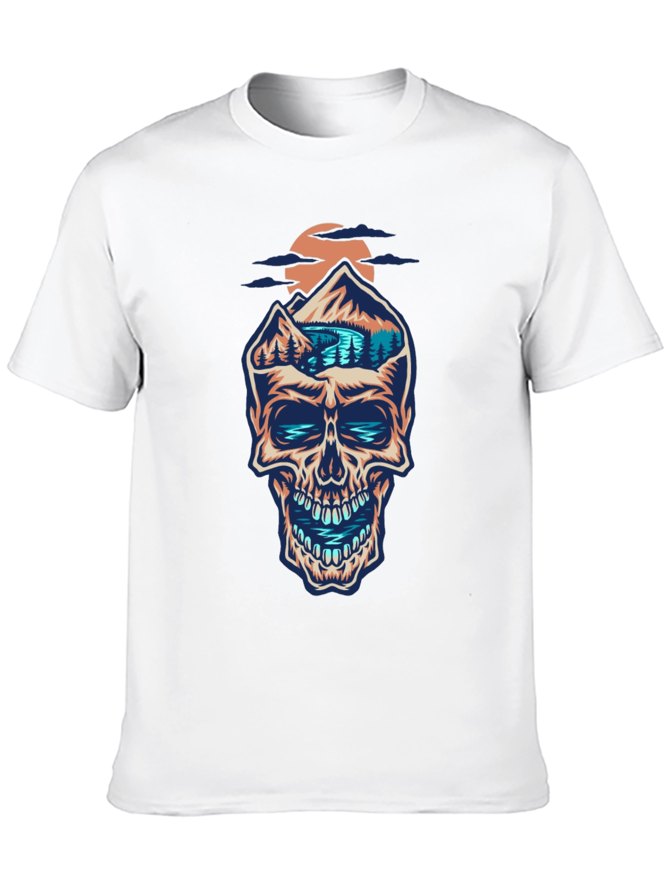 Skull Mountain Graphic Tee - Unique Design