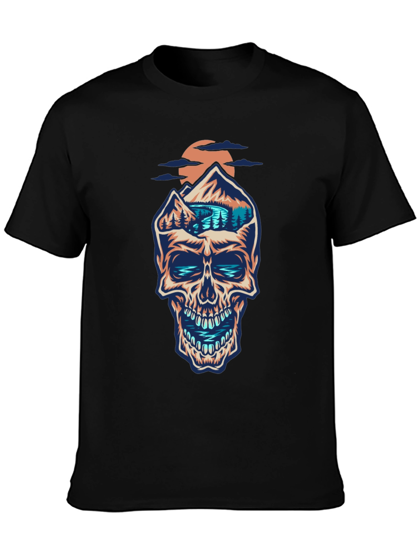 Skull Mountain Graphic Tee - Unique Design