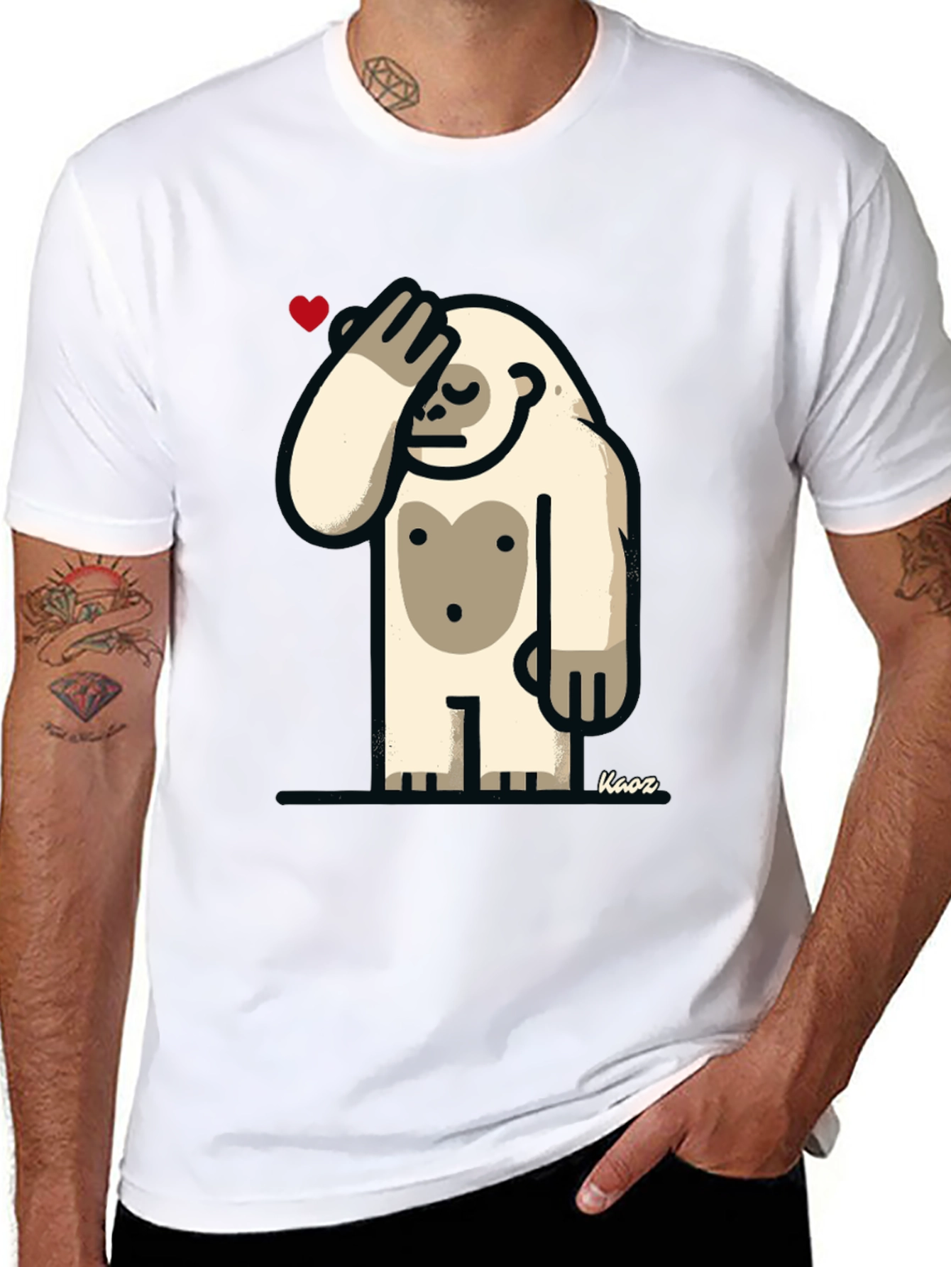 Funny Yeti Heart T-Shirt