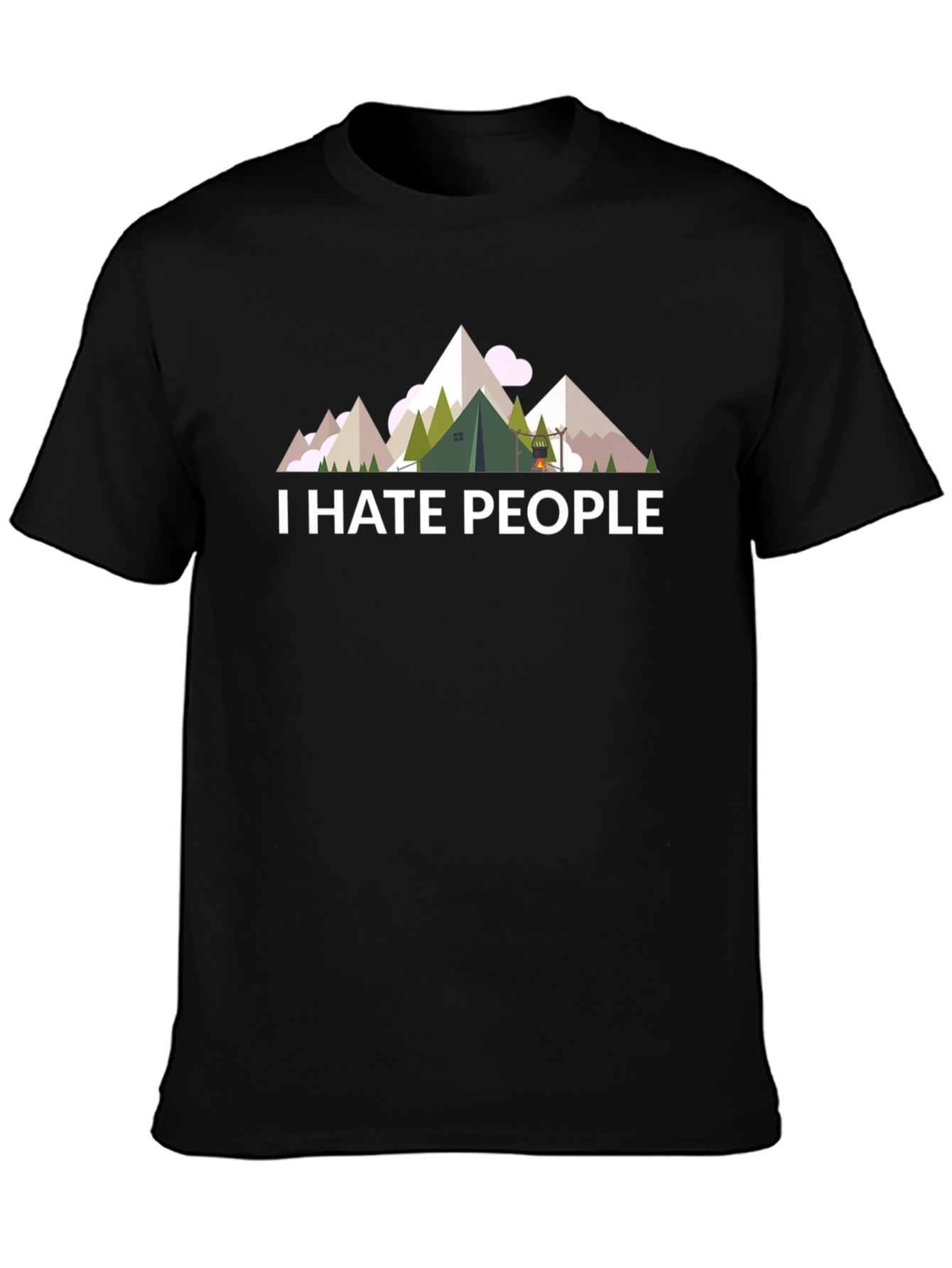 I Hate People T-Shirt - Camping & Hiking Tee