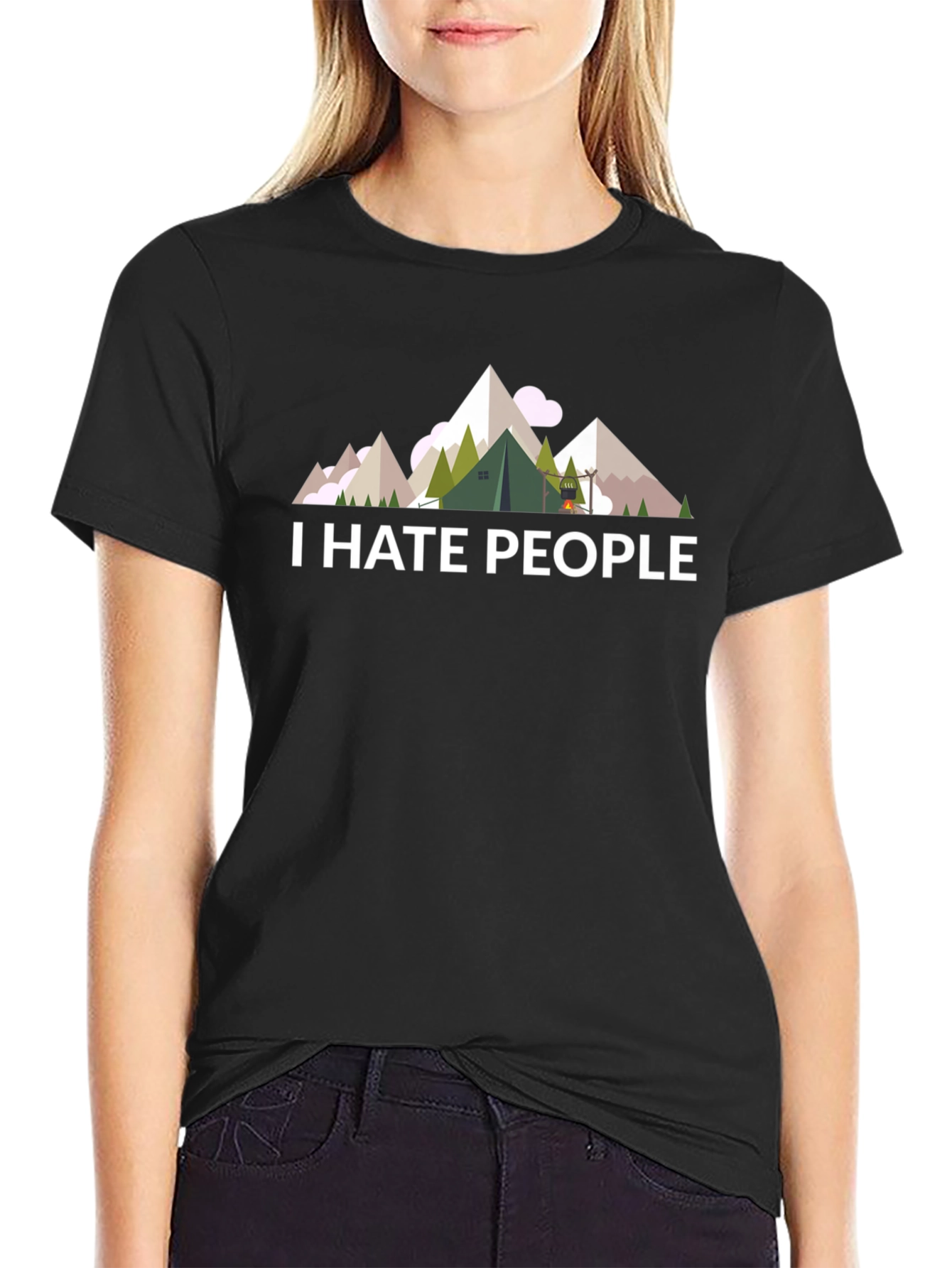 I Hate People T-Shirt - Camping & Hiking Tee