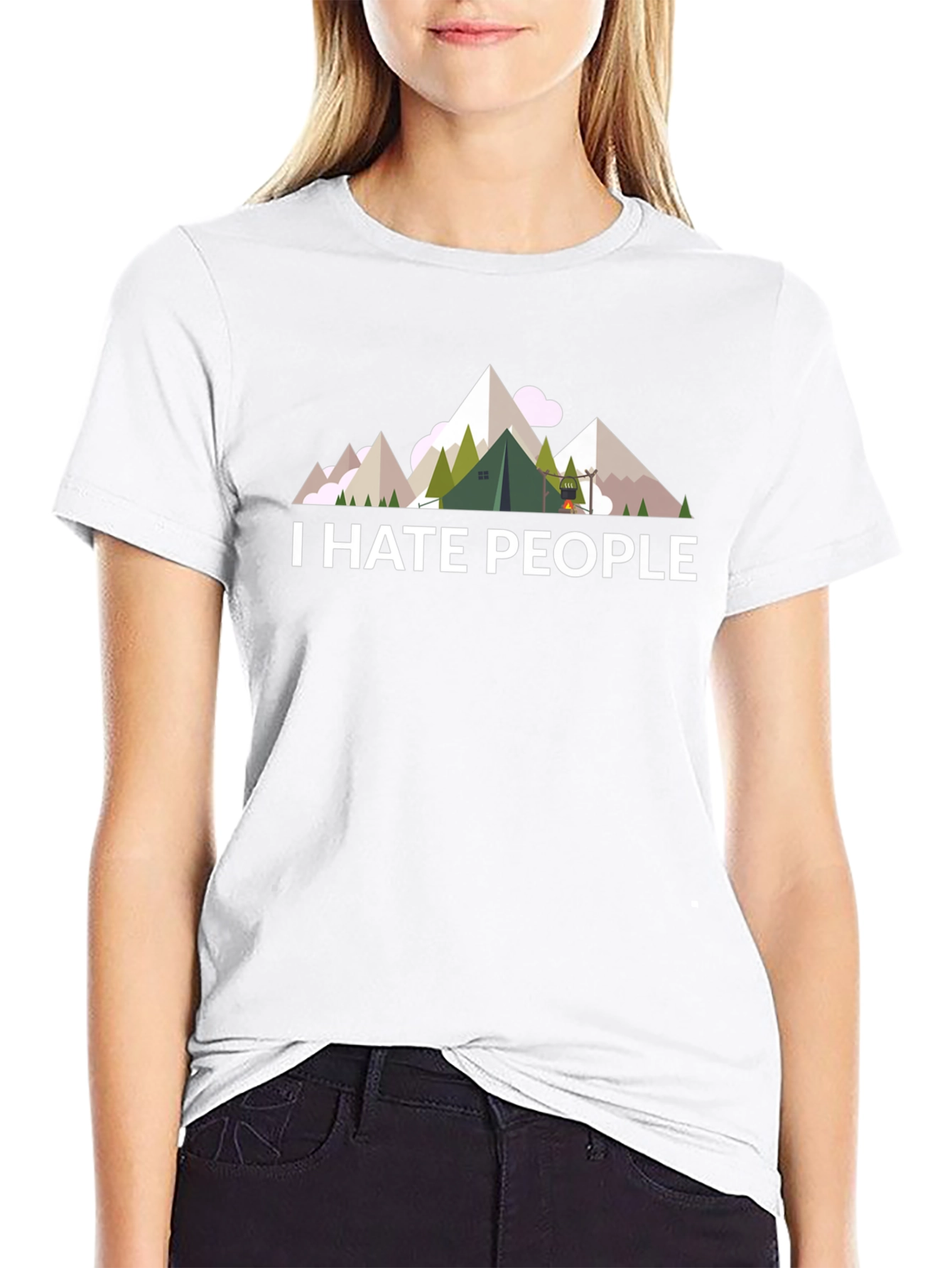 I Hate People T-Shirt - Camping & Hiking Tee