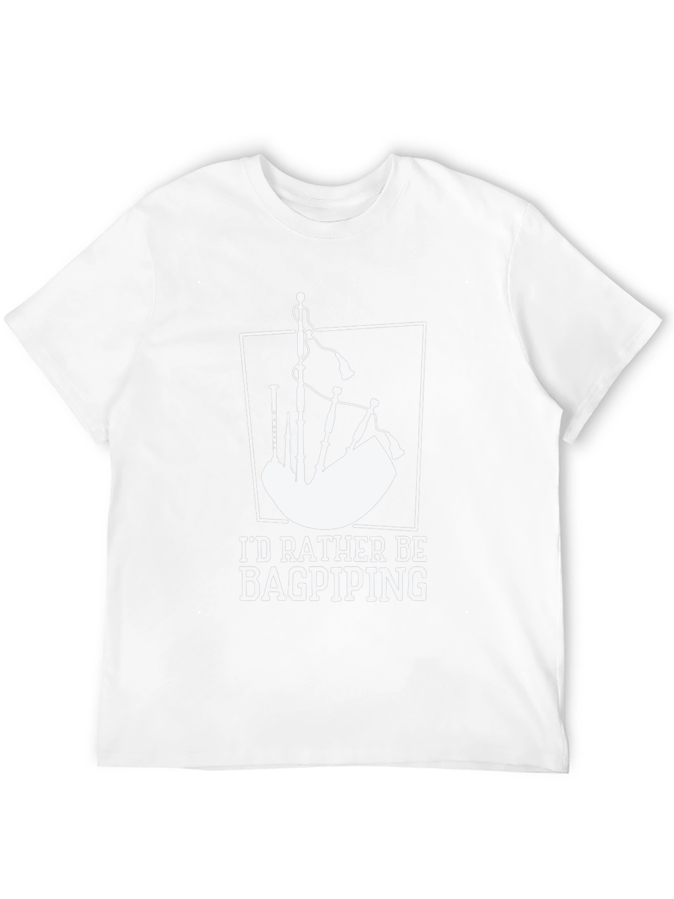 Bagpiping Graphic Tee - Black Cotton T-Shirt