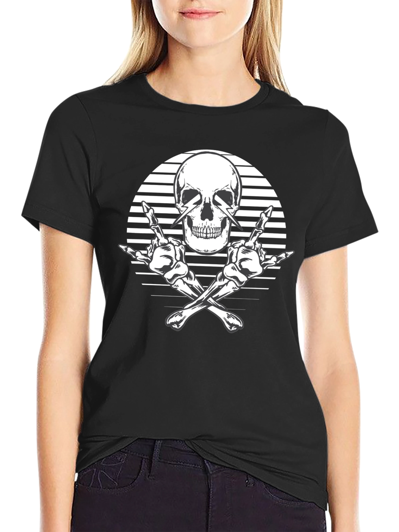 Skull & Bones Graphic Tee - Rock On Style