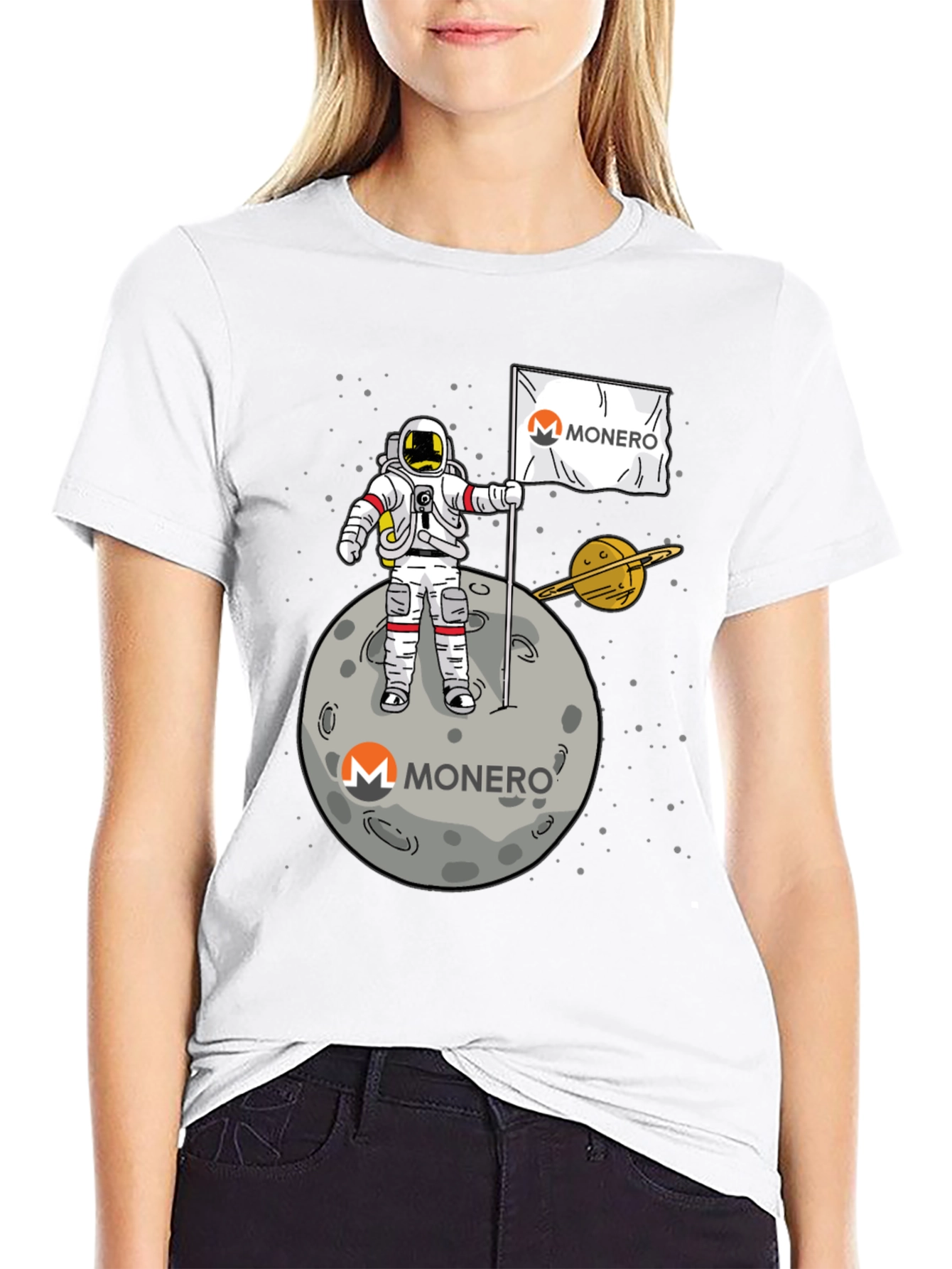 Monero Astronaut T-Shirt - Crypto Space Tee