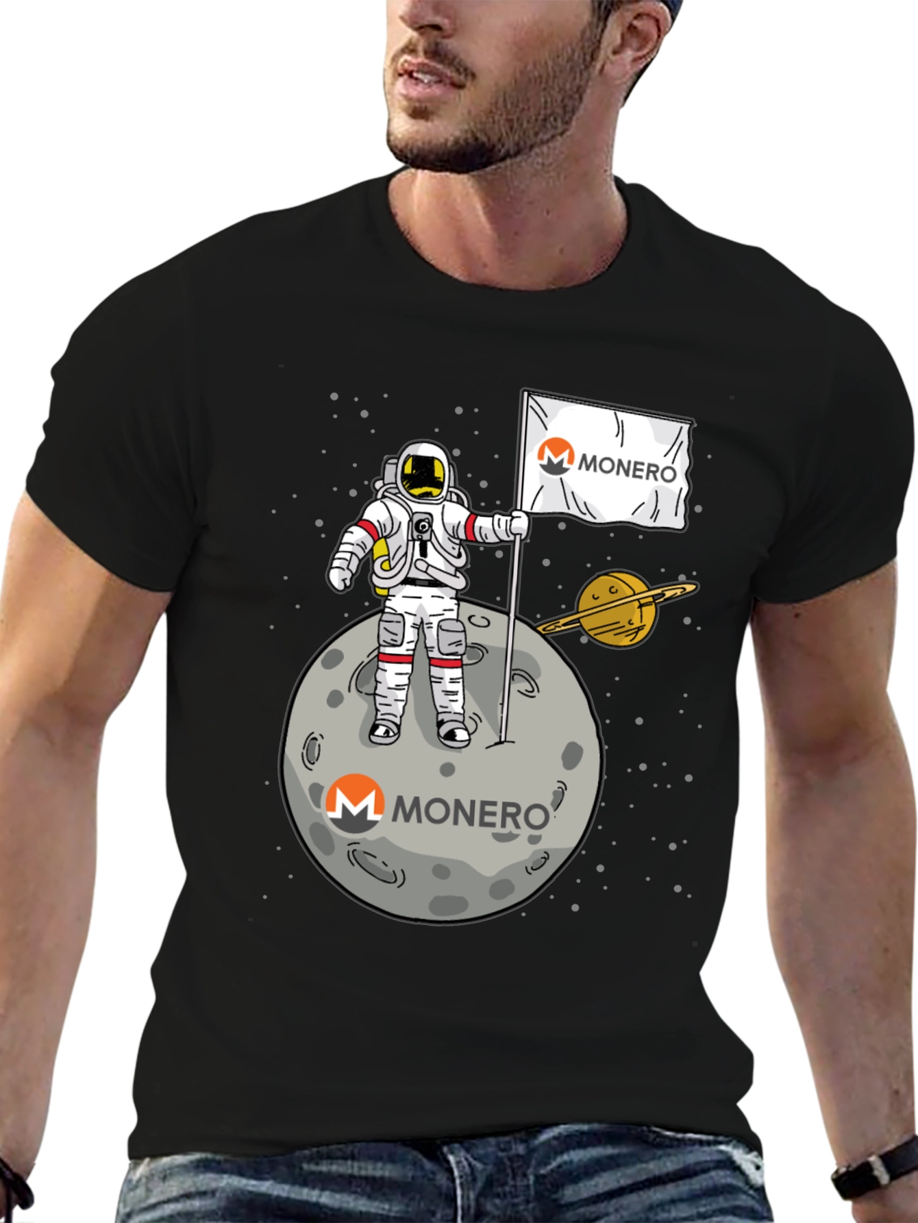 Monero Astronaut T-Shirt - Crypto Space Tee
