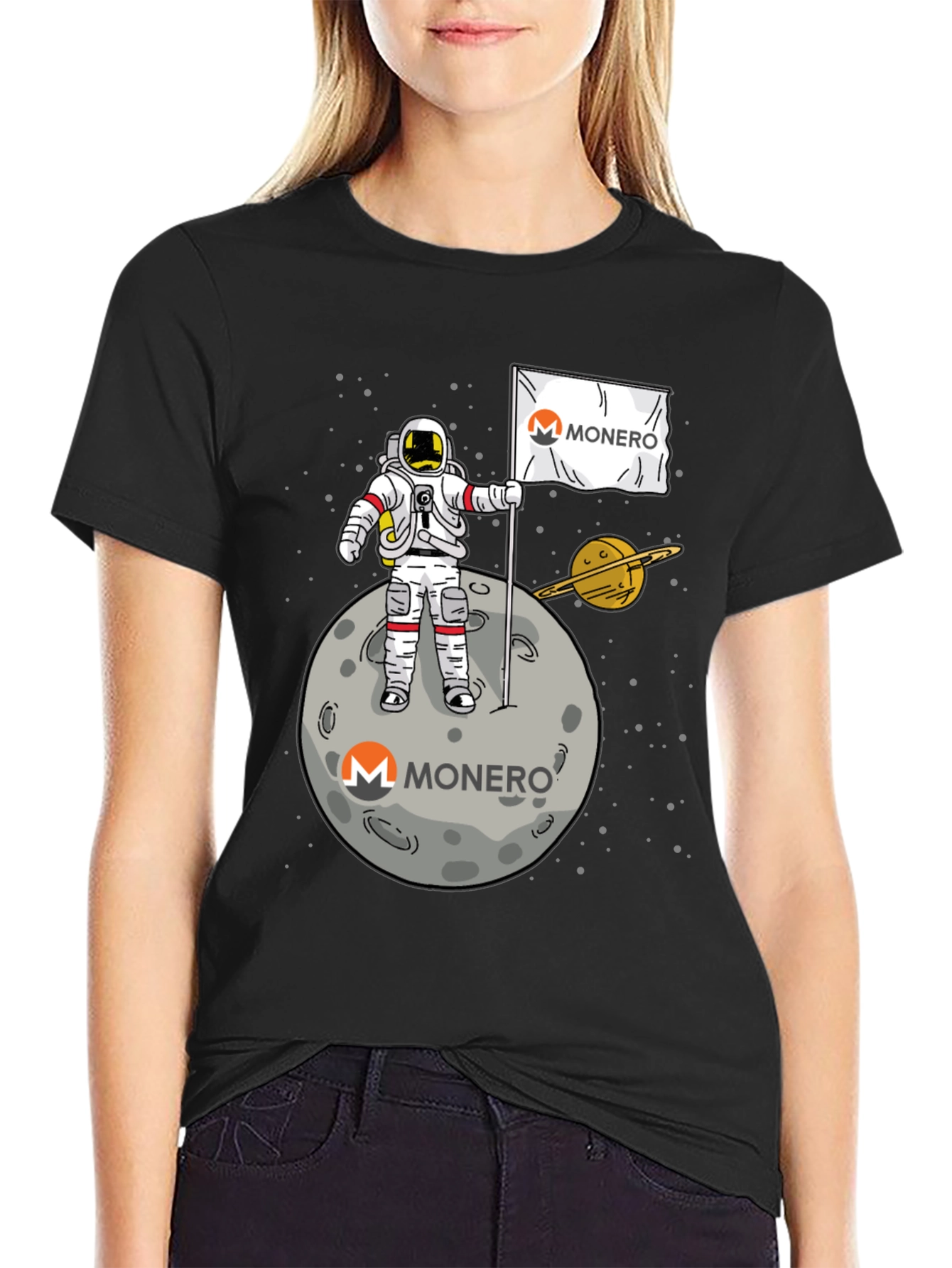 Monero Astronaut T-Shirt - Crypto Space Tee