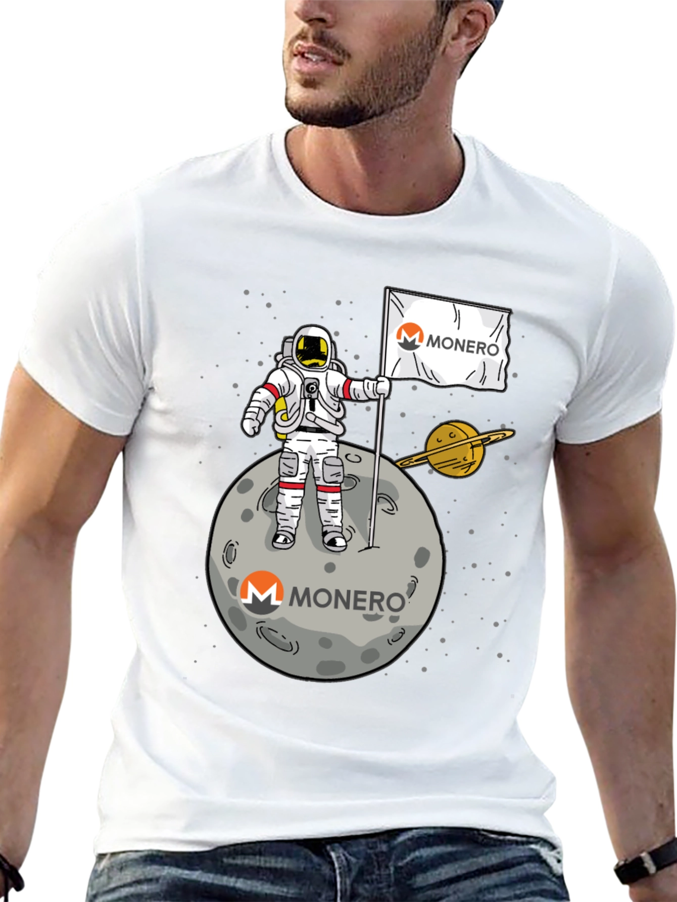 Monero Astronaut T-Shirt - Crypto Space Tee