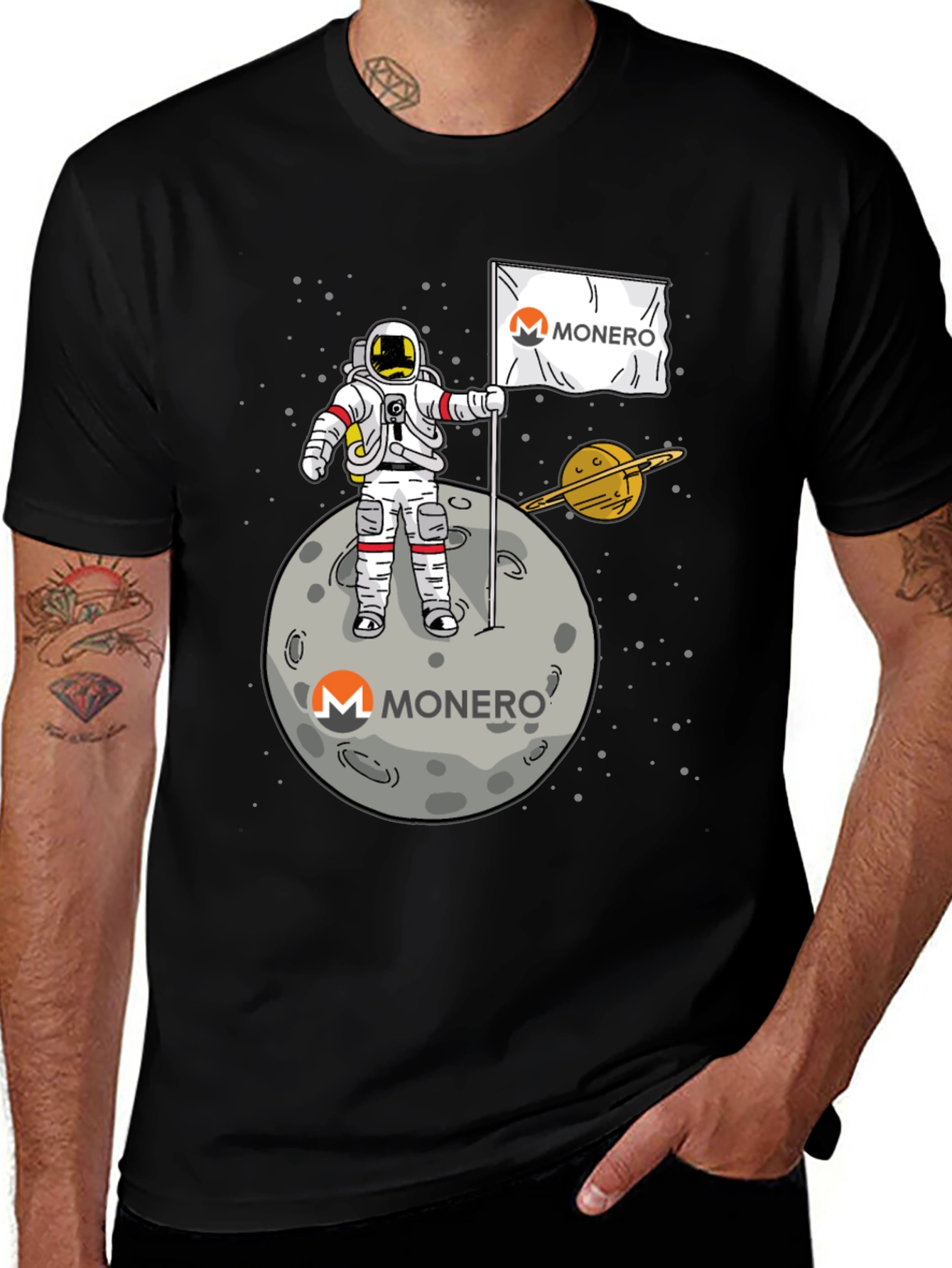 Monero Astronaut T-Shirt - Crypto Space Tee