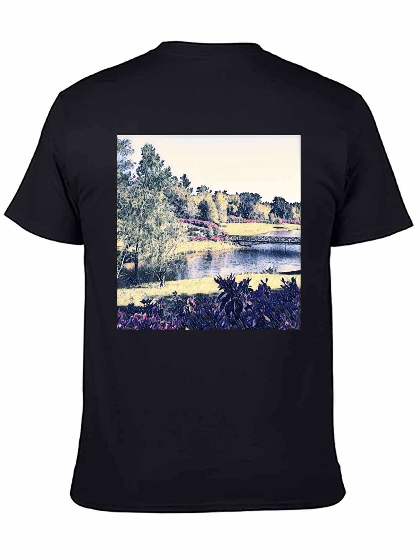 Scenic Lake View Graphic Tee - Nature Inspired Design