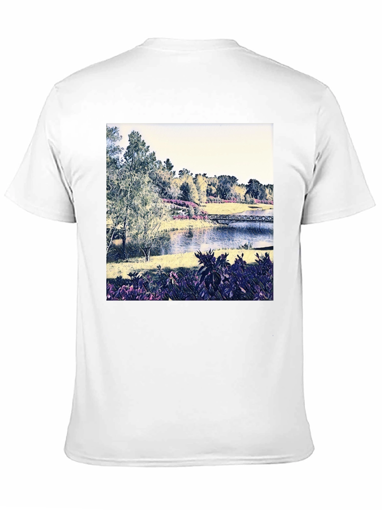Scenic Lake View Graphic Tee - Nature Inspired Design