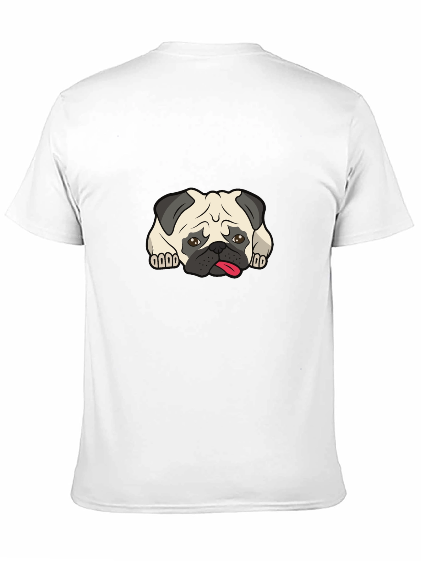 Pug Graphic Black T-Shirt - Mens Casual Tee
