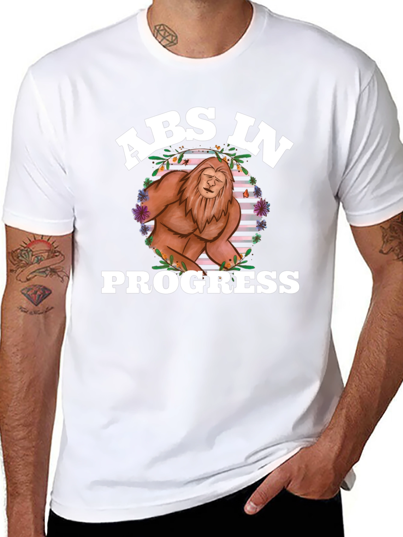 Abs In Progress T-Shirt Bigfoot Design
