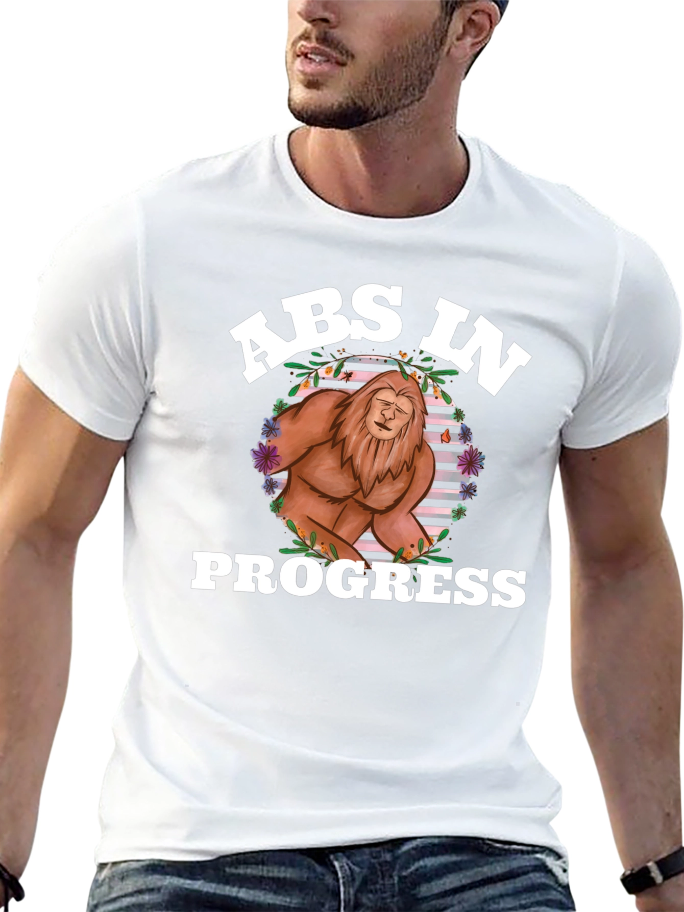 Abs In Progress T-Shirt Bigfoot Design