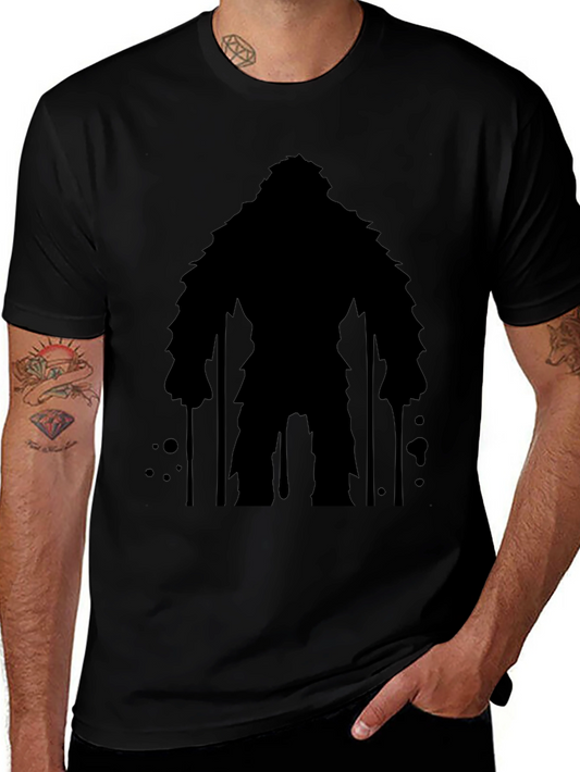 Bigfoot Silhouette Graphic Tee - Mens Black T-Shirt