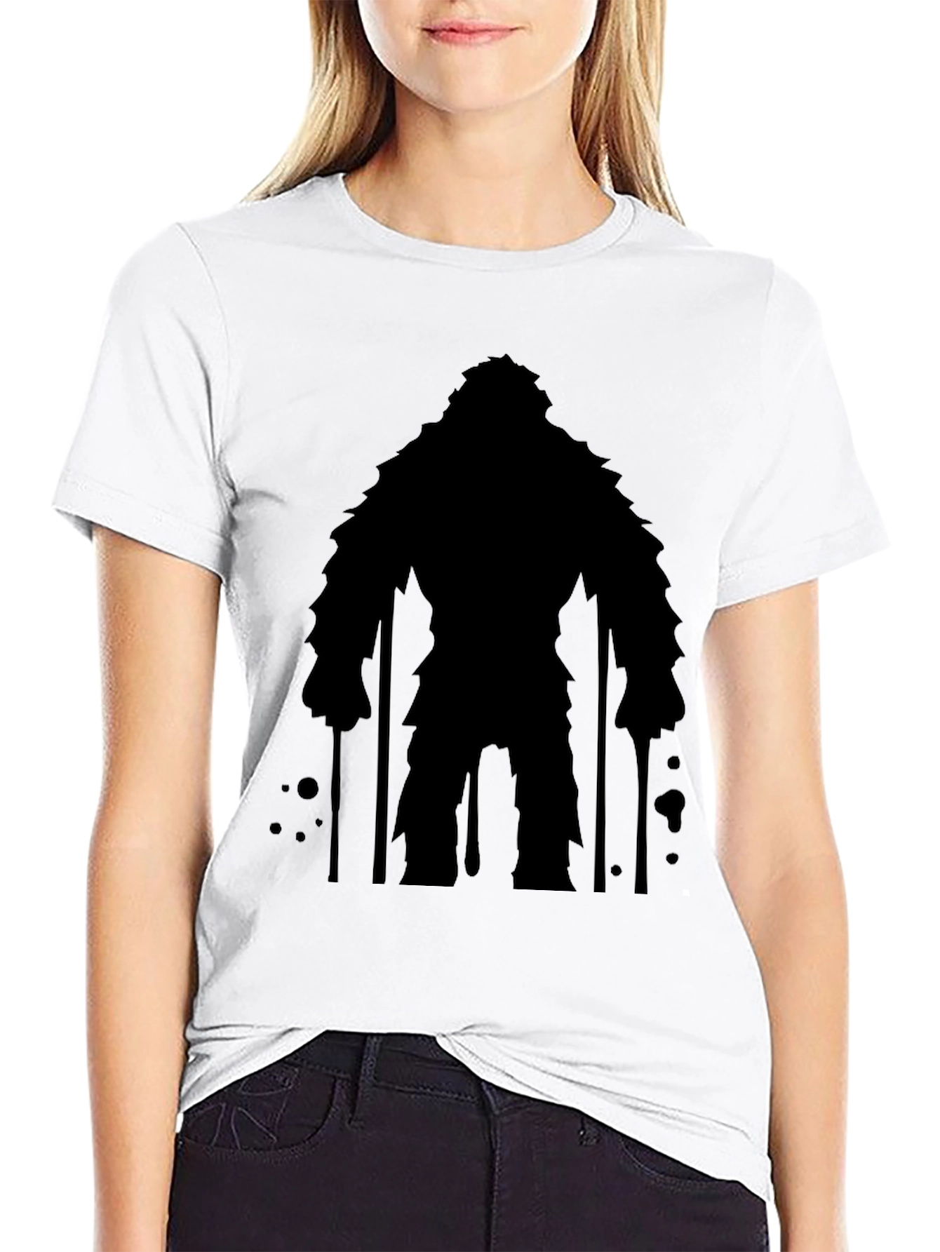 Bigfoot Silhouette Graphic Tee - Mens Black T-Shirt