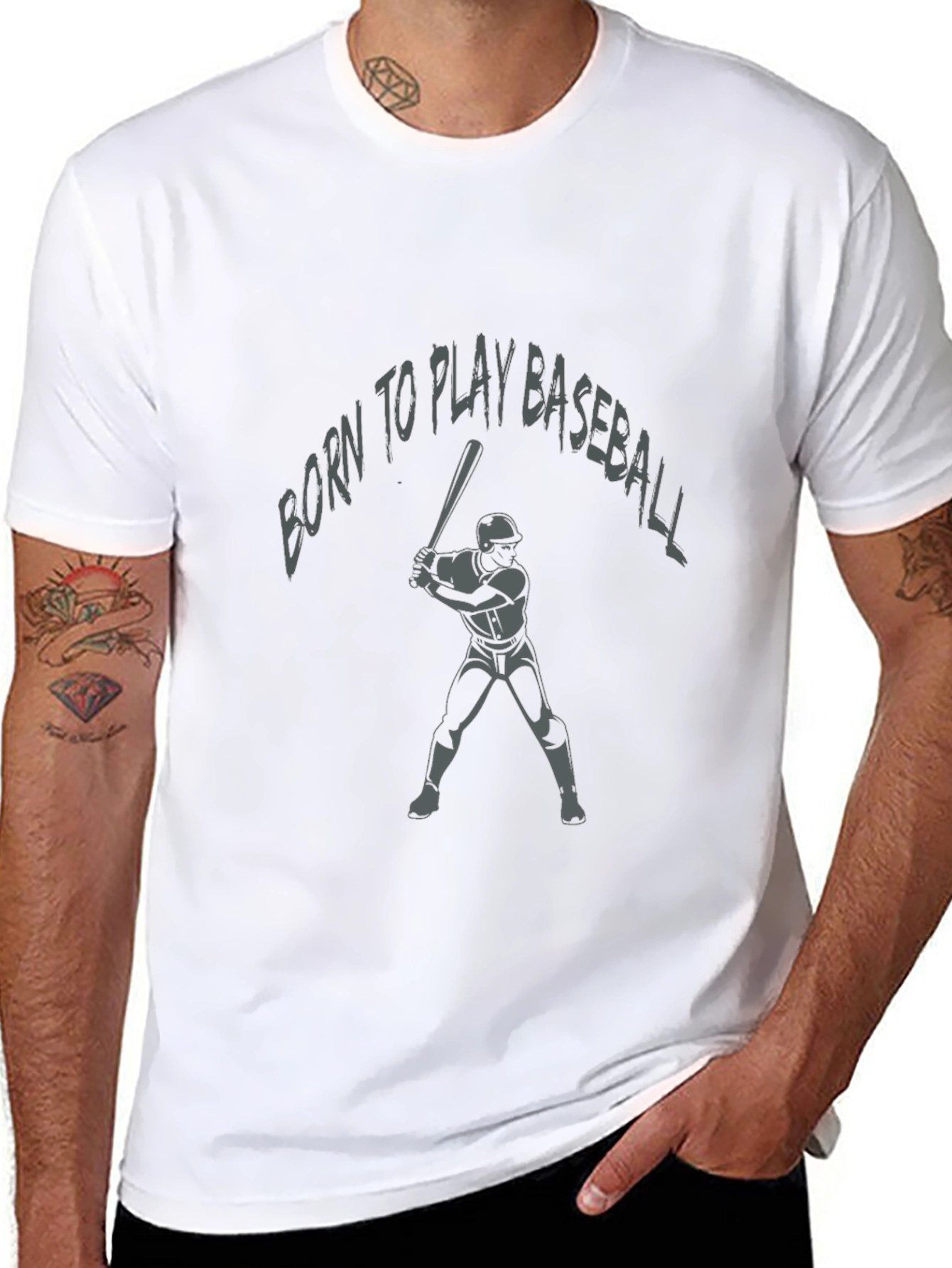 Born to Play Baseball Graphic Tee
