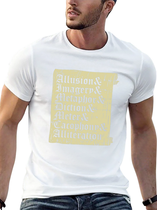 Literary Terms Scroll Graphic T-Shirt