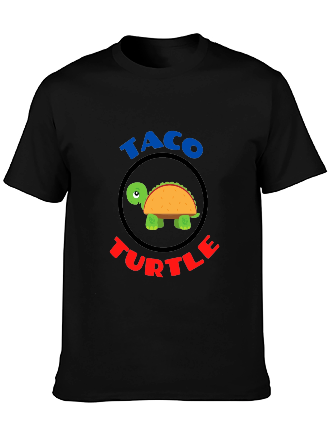 Taco Turtle Graphic T-Shirt Funny Animal Food Tee