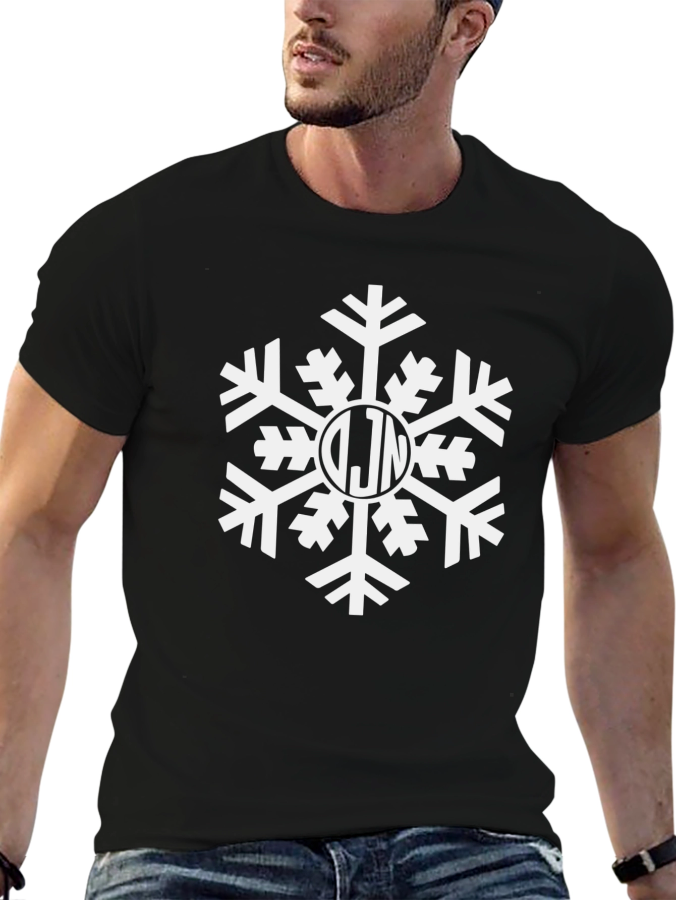 Monogrammed Snowflake Holiday T-Shirt