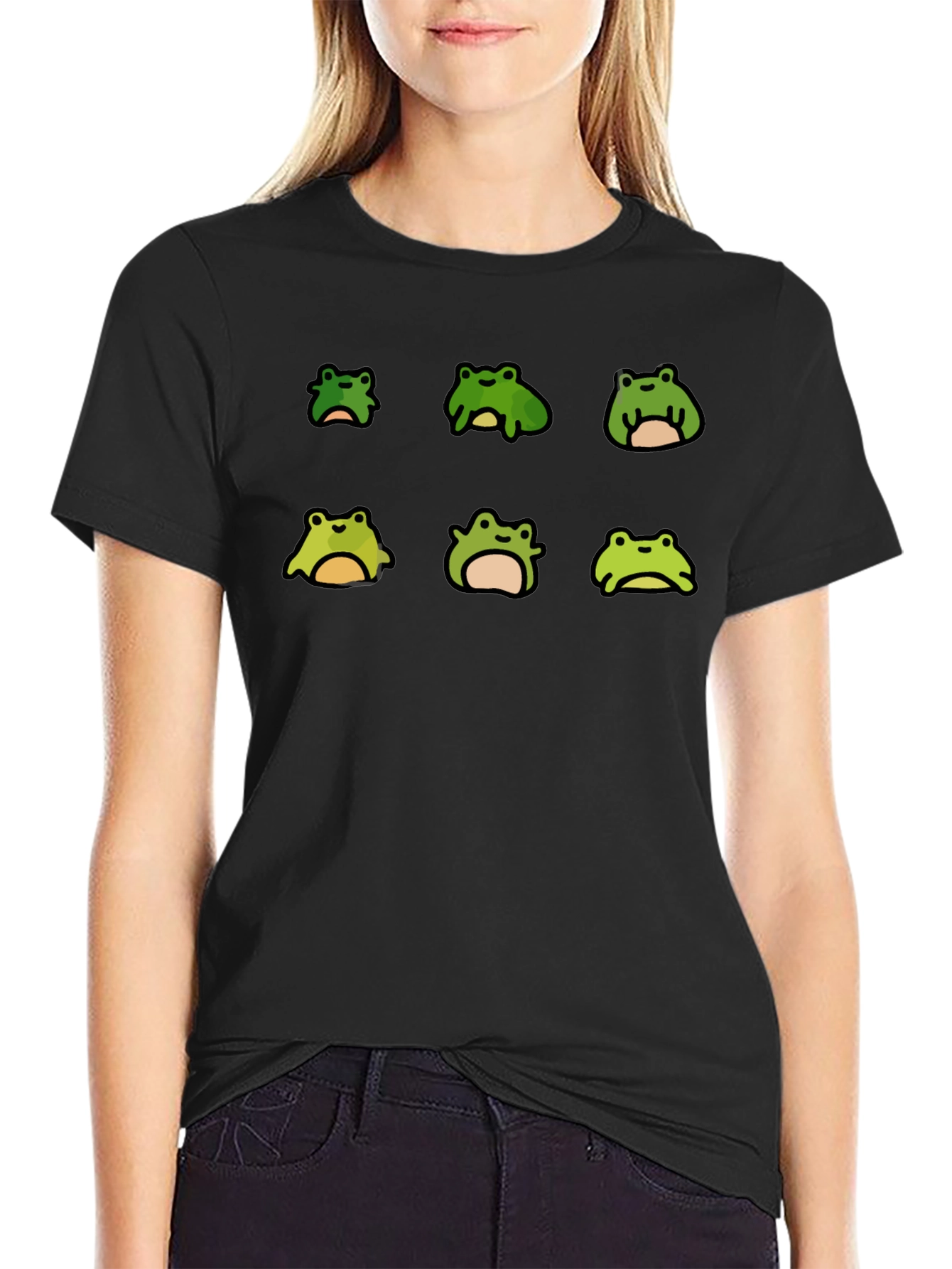 Froggy Fun Graphic Tee - Unisex Black T-Shirt