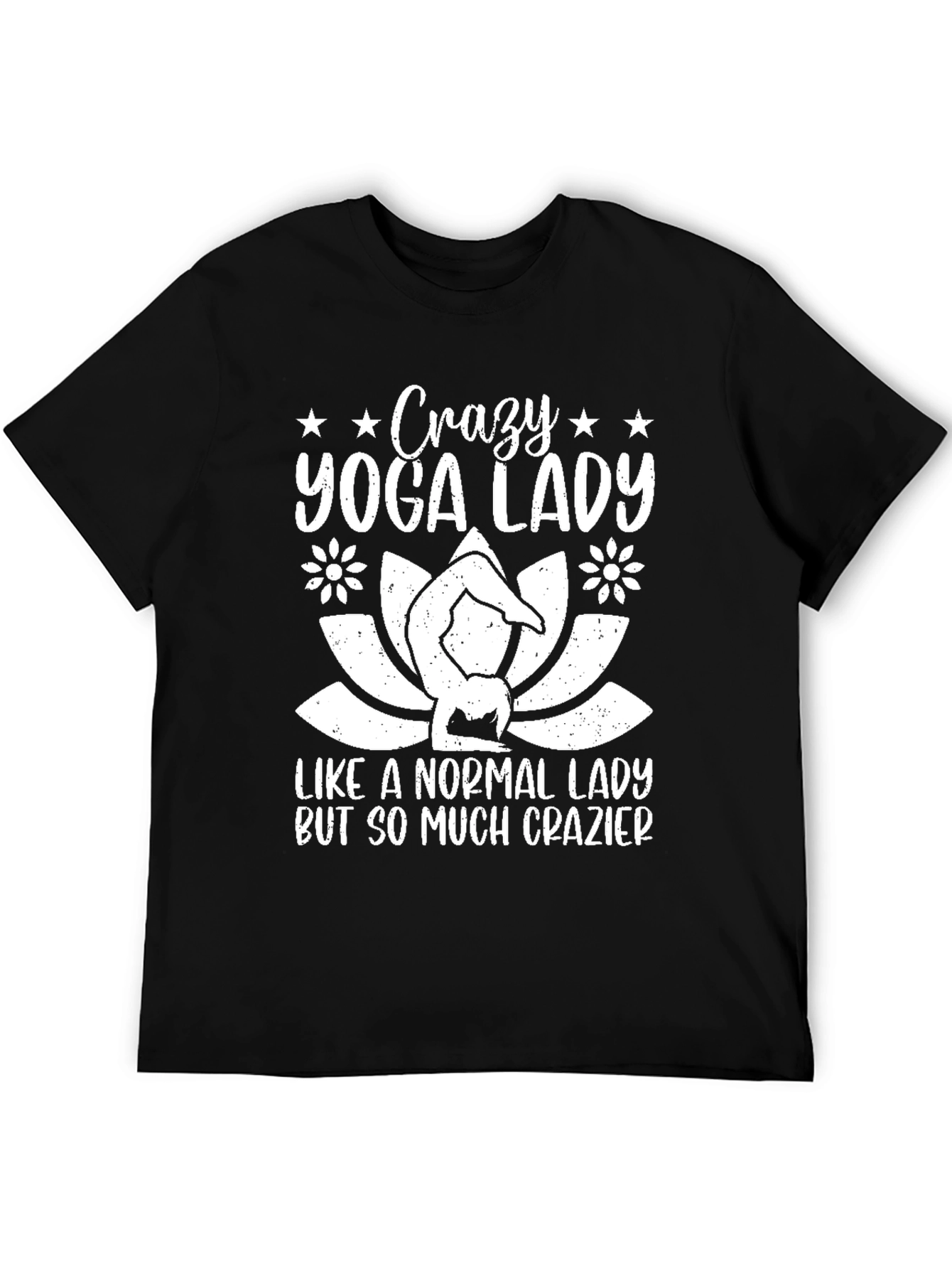 Crazy Yoga Lady T-Shirt - Unique Graphic Tee