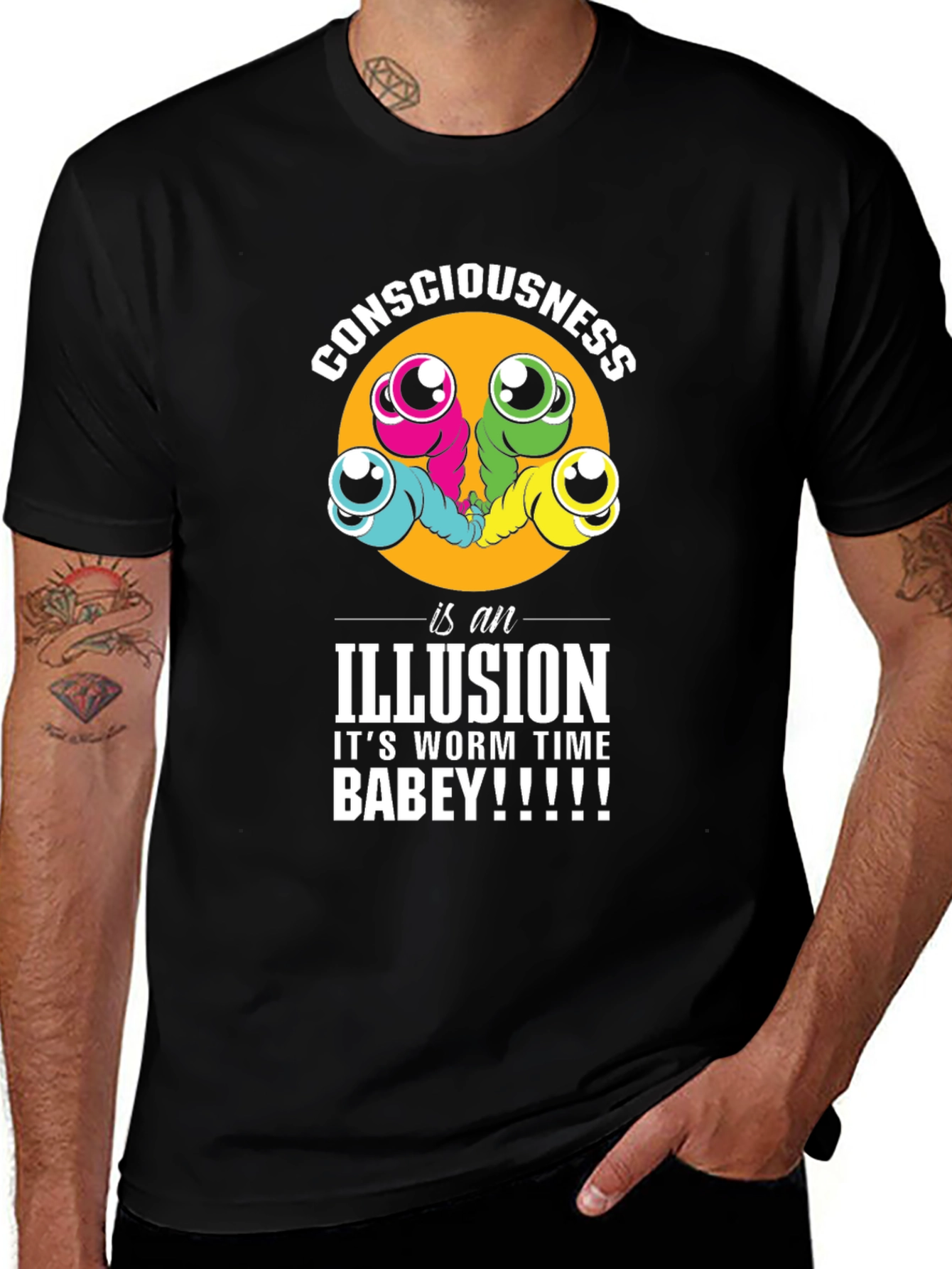 Consciousness Worms T-Shirt: Its Worm Time Babey!
