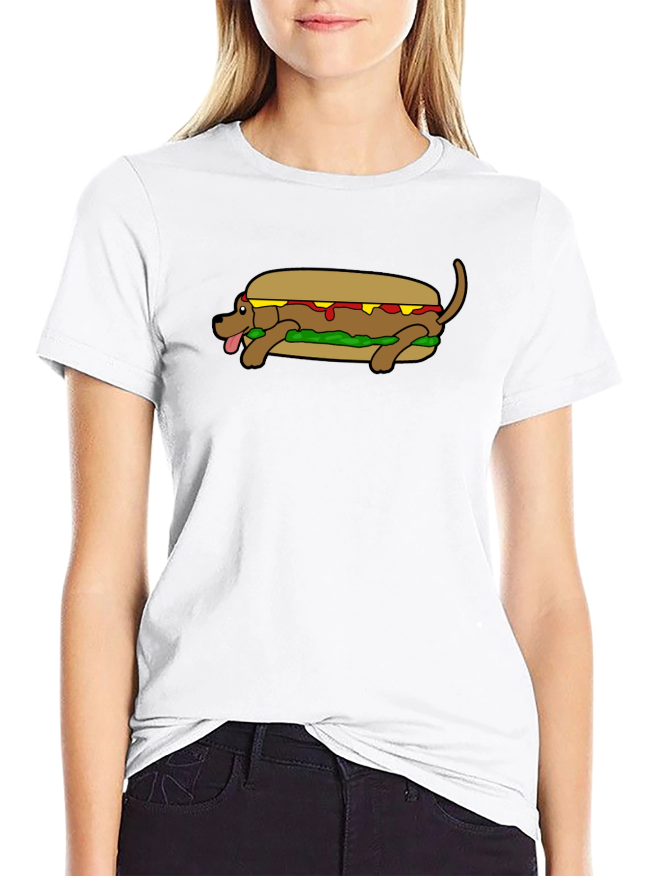 Hot Dog Dog T-Shirt Funny Wiener Dog Tee