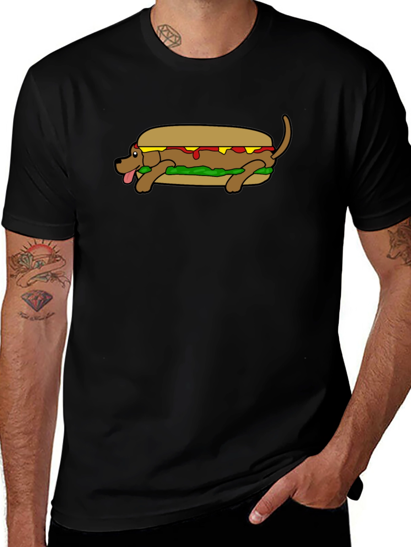 Hot Dog Dog T-Shirt Funny Wiener Dog Tee
