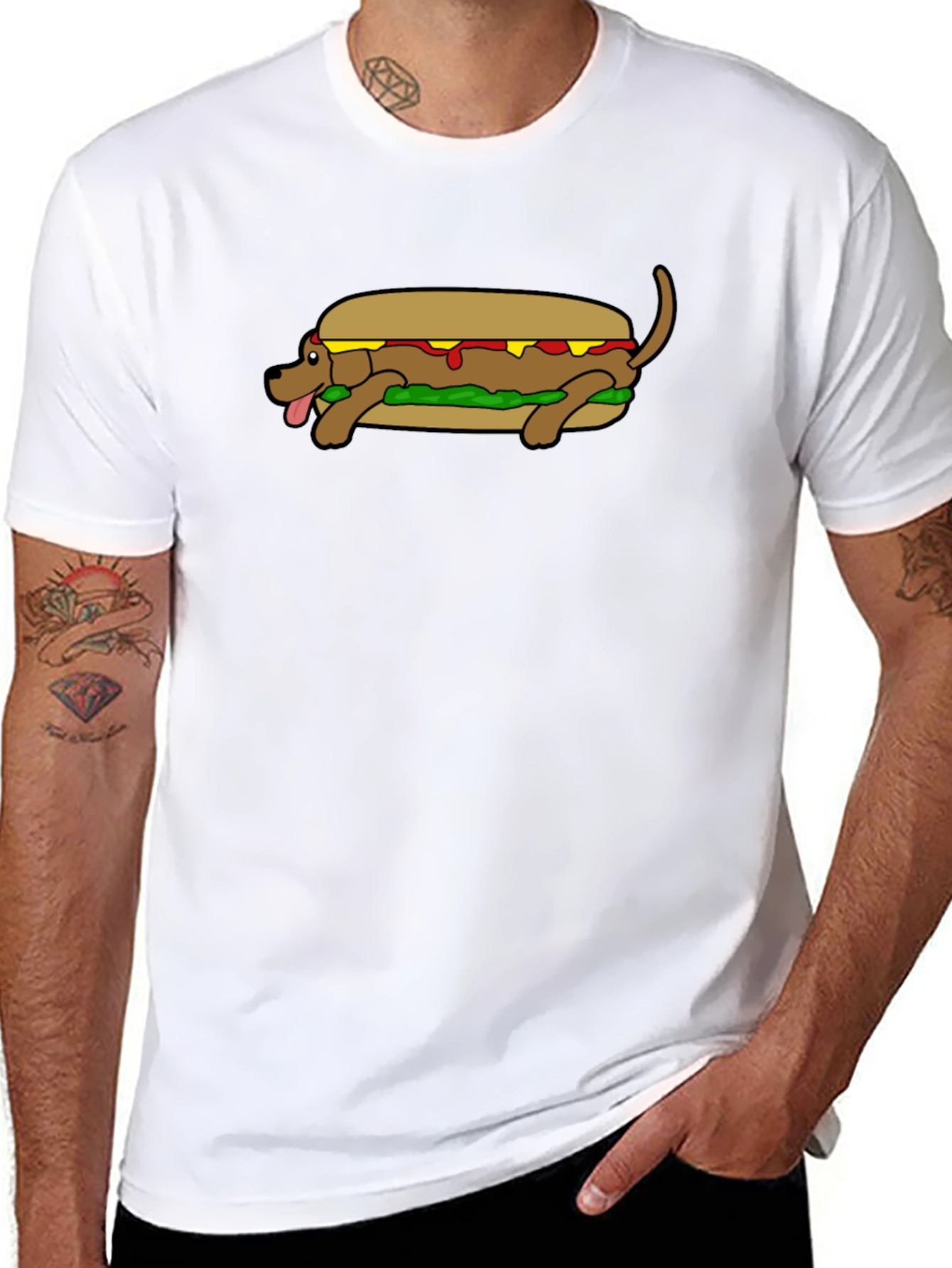 Hot Dog Dog T-Shirt Funny Wiener Dog Tee