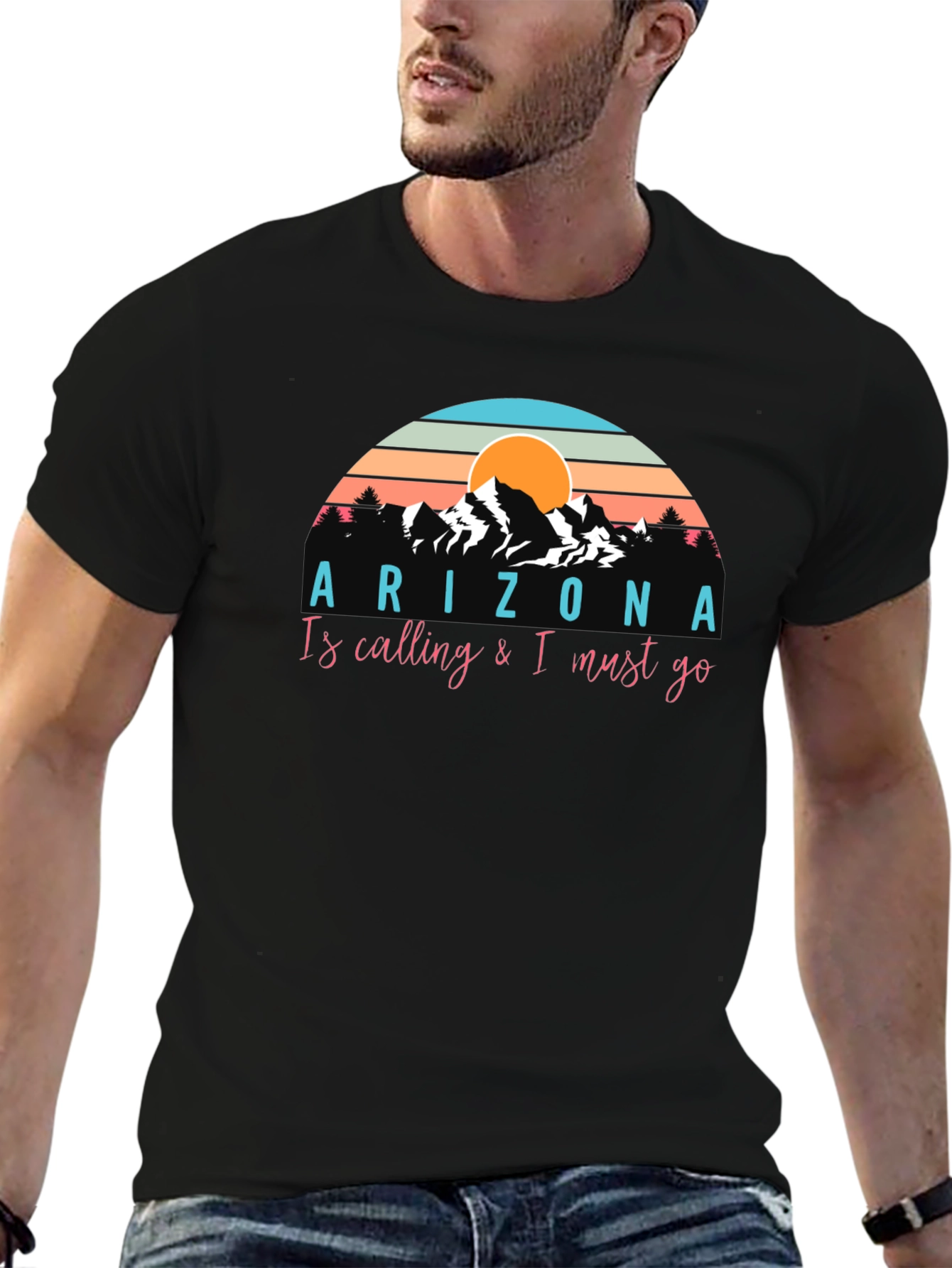 Arizona Calling T-Shirt - Mountain Sunset Graphic Tee